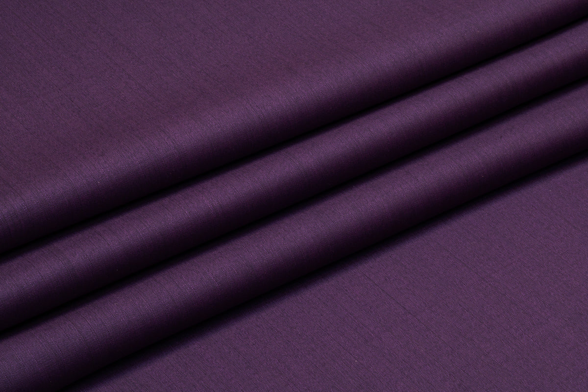 Vitale Barberis Canonico - Italian Solaro Silk and Wool Suiting - Navy / Purple