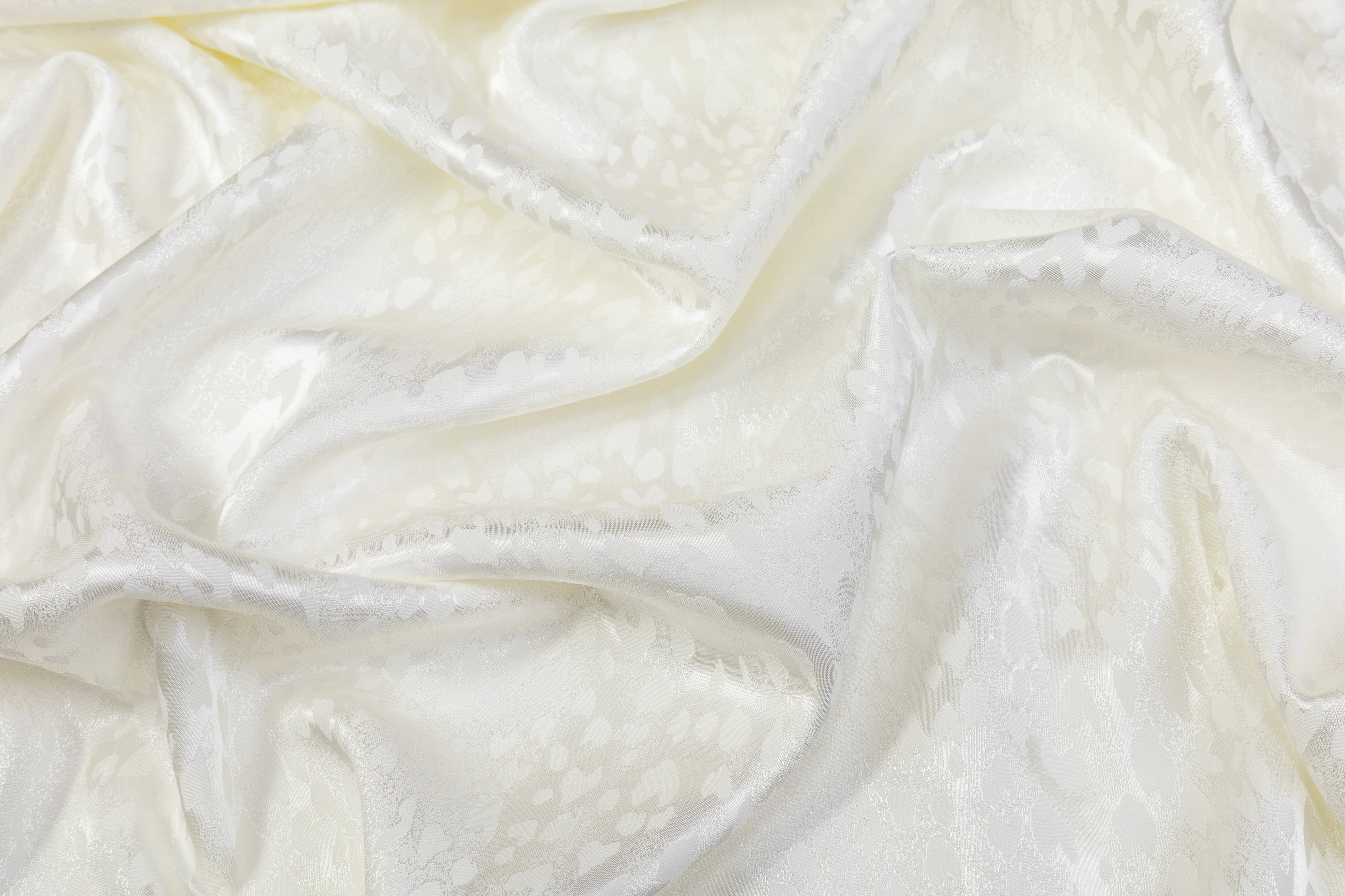 Leopard Design Italian Viscose Jacquard - Ivory