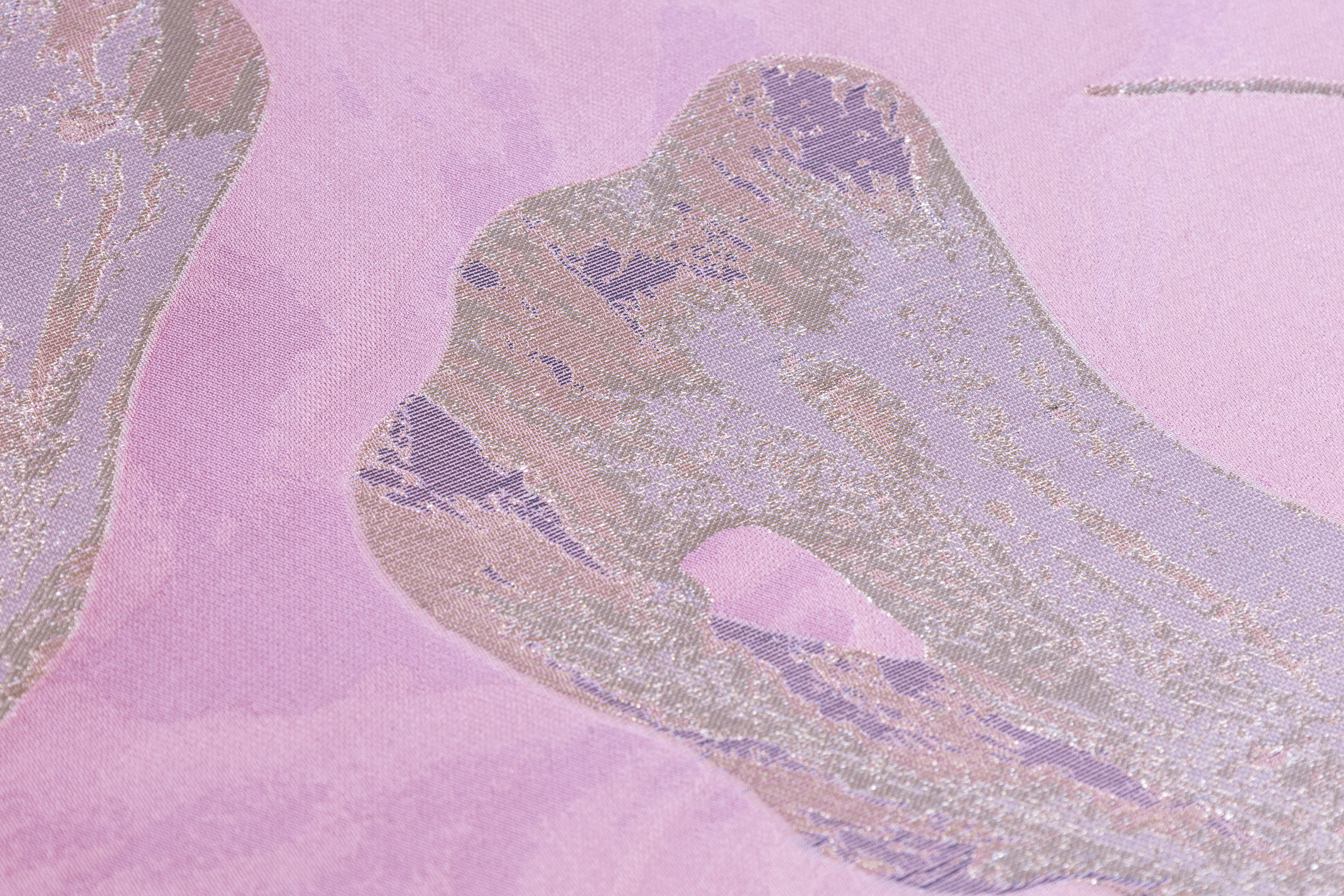 Floral Metallic Italian Silk Blend Brocade - Pink