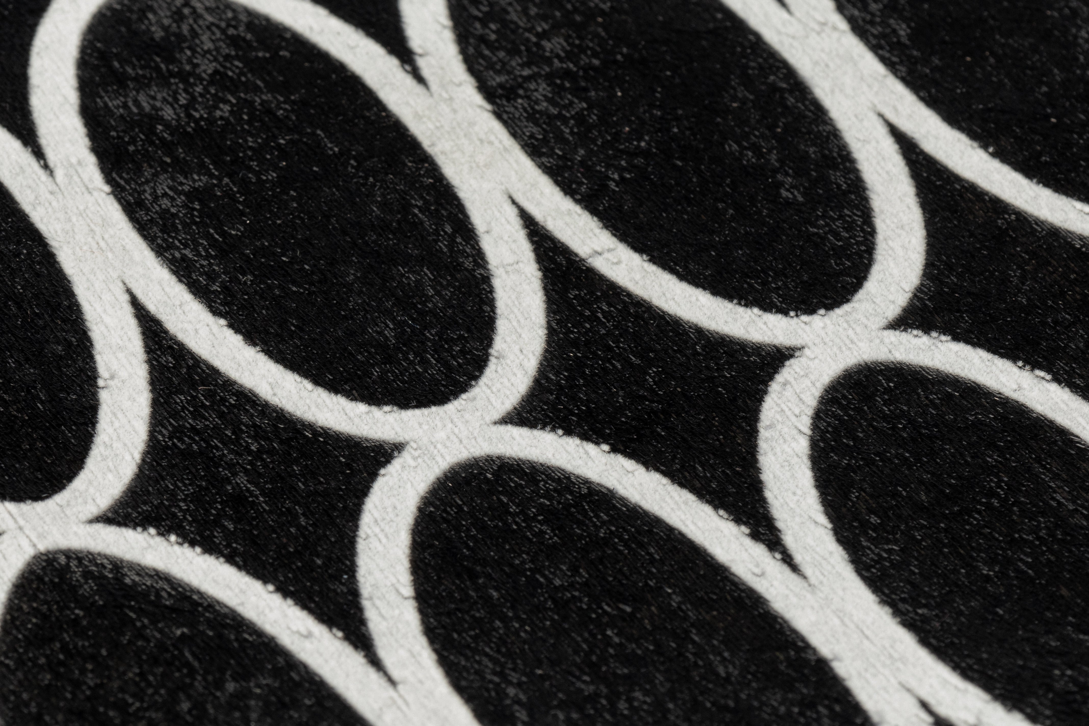 Flocked Metallic Italian Velvet - Black / Gray