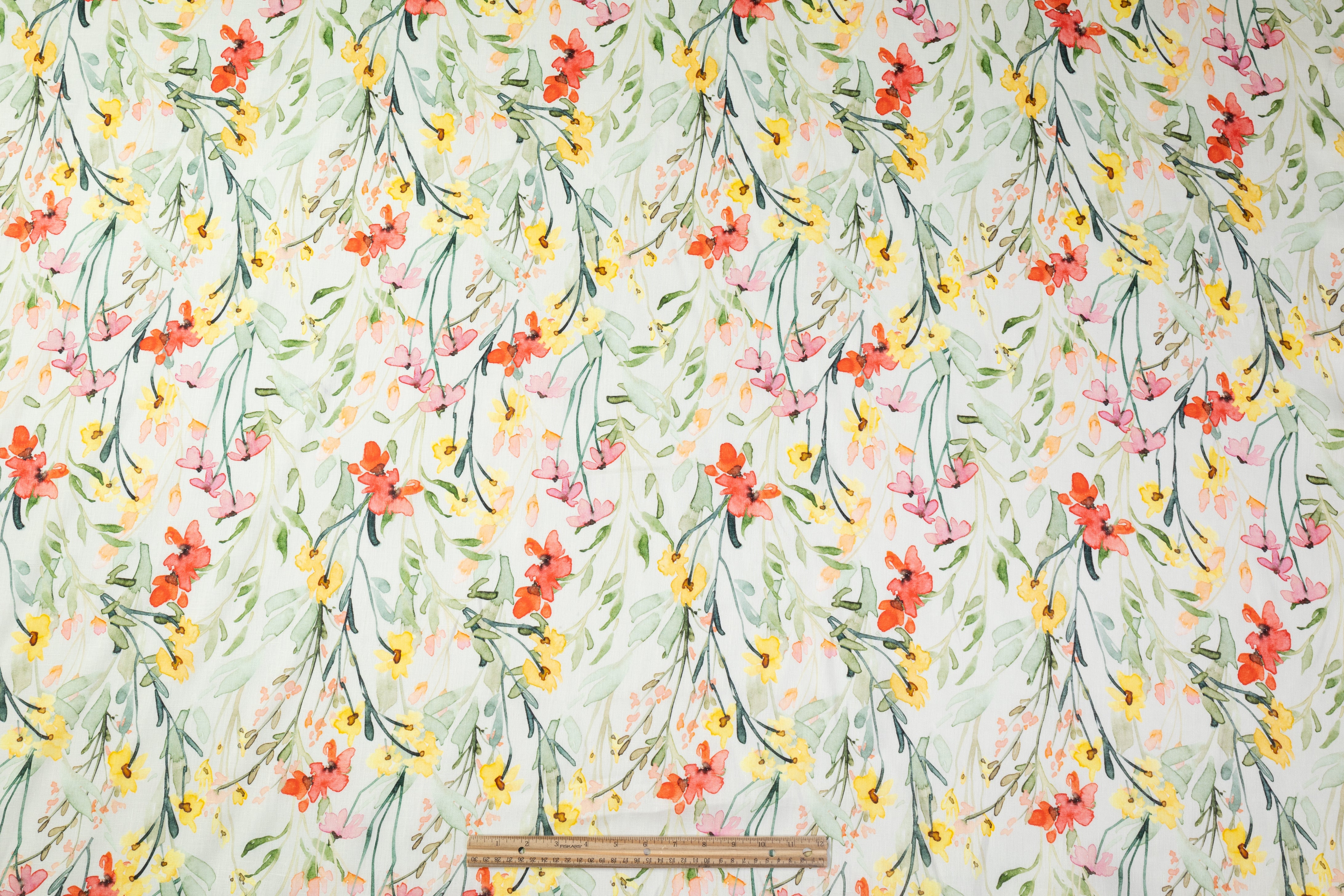 Floral Linen - Green / Multicolor