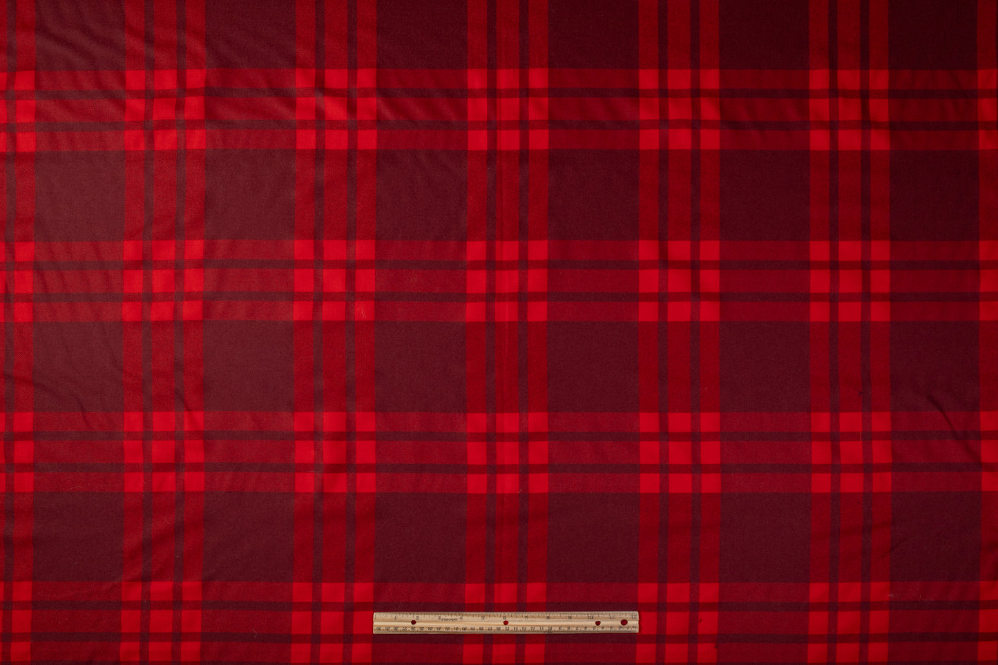 Tartan Italian Wool Suiting - Red / Burgundy