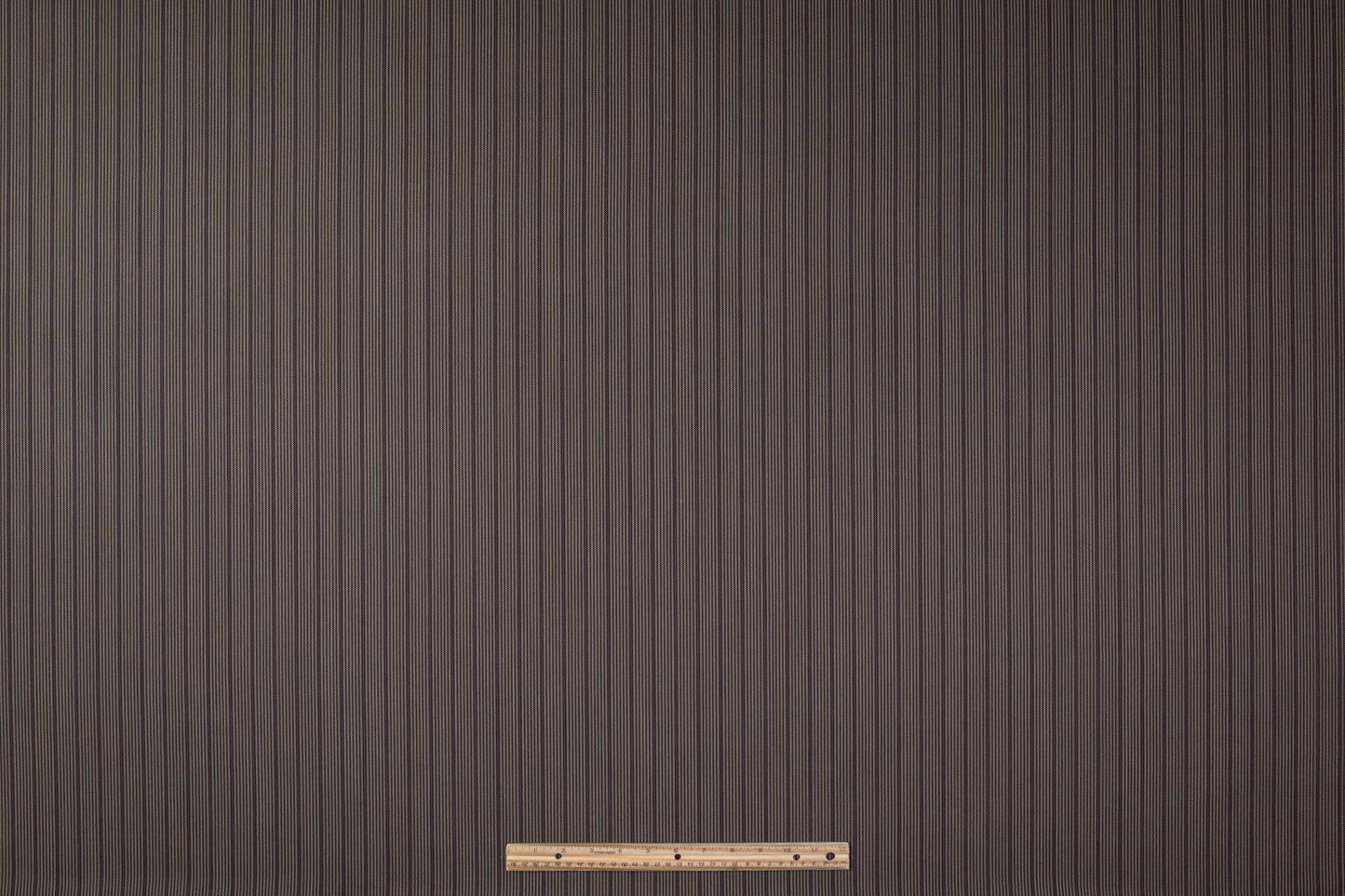 Striped Italian Wool Suiting - Taupe