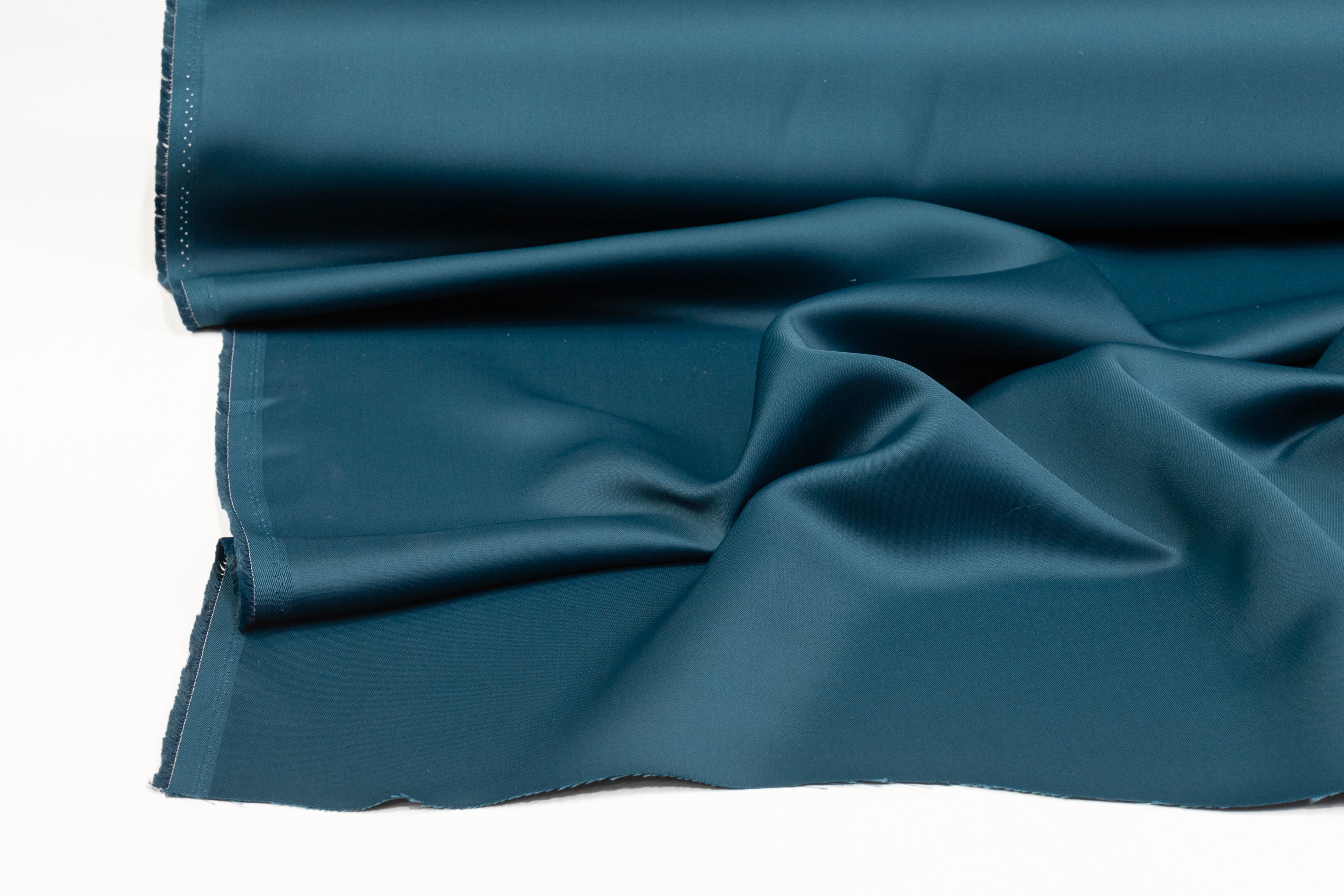 Italian Viscose Satin - Teal Blue