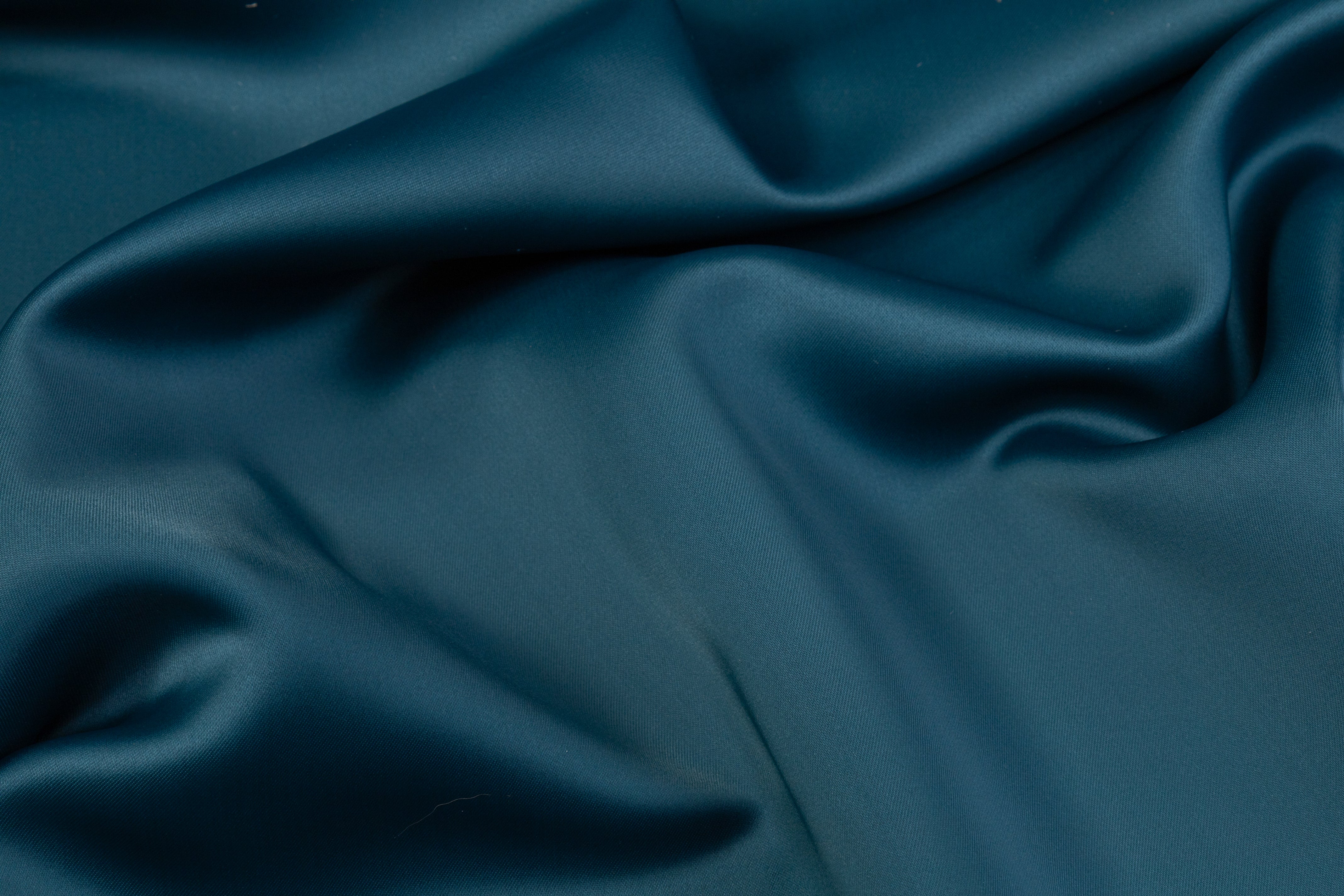 Italian Viscose Satin - Teal Blue