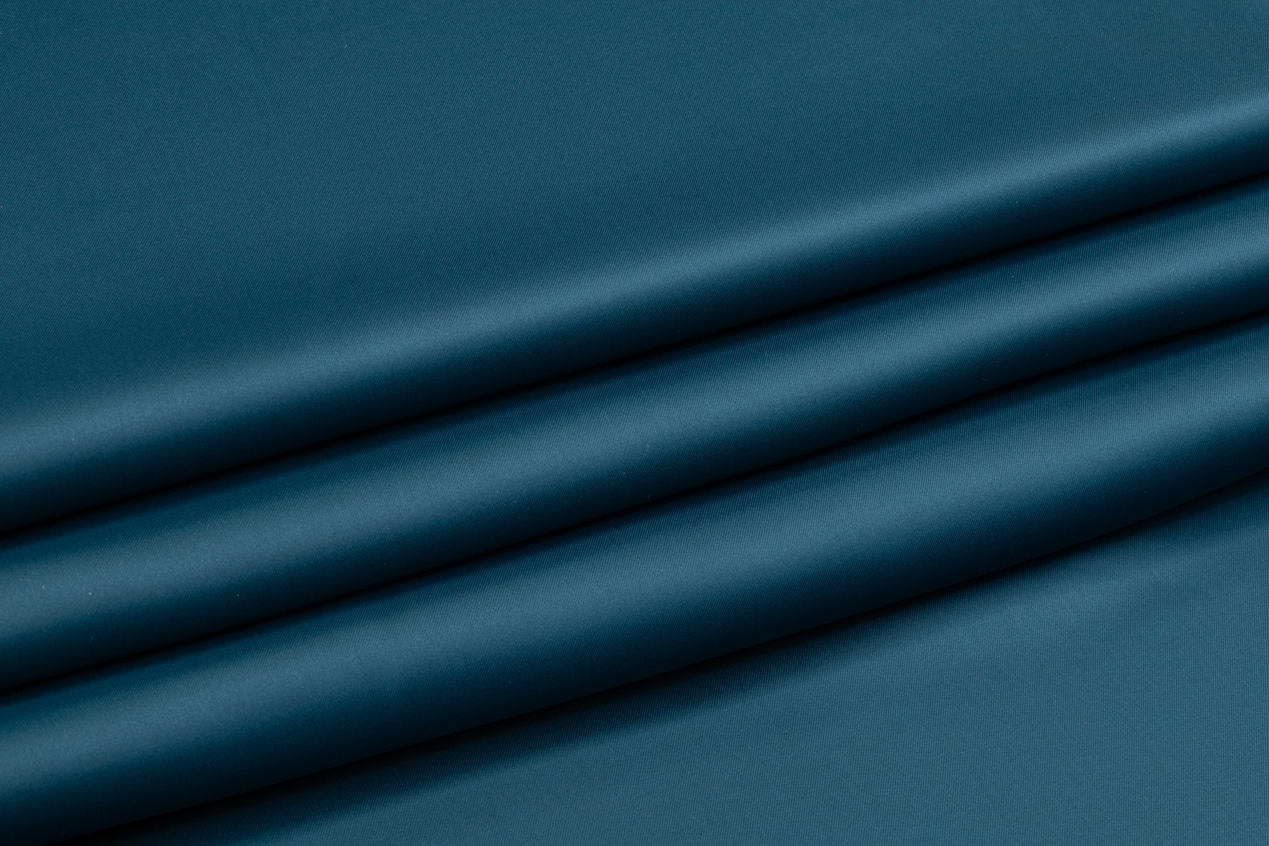 Italian Viscose Satin - Teal Blue