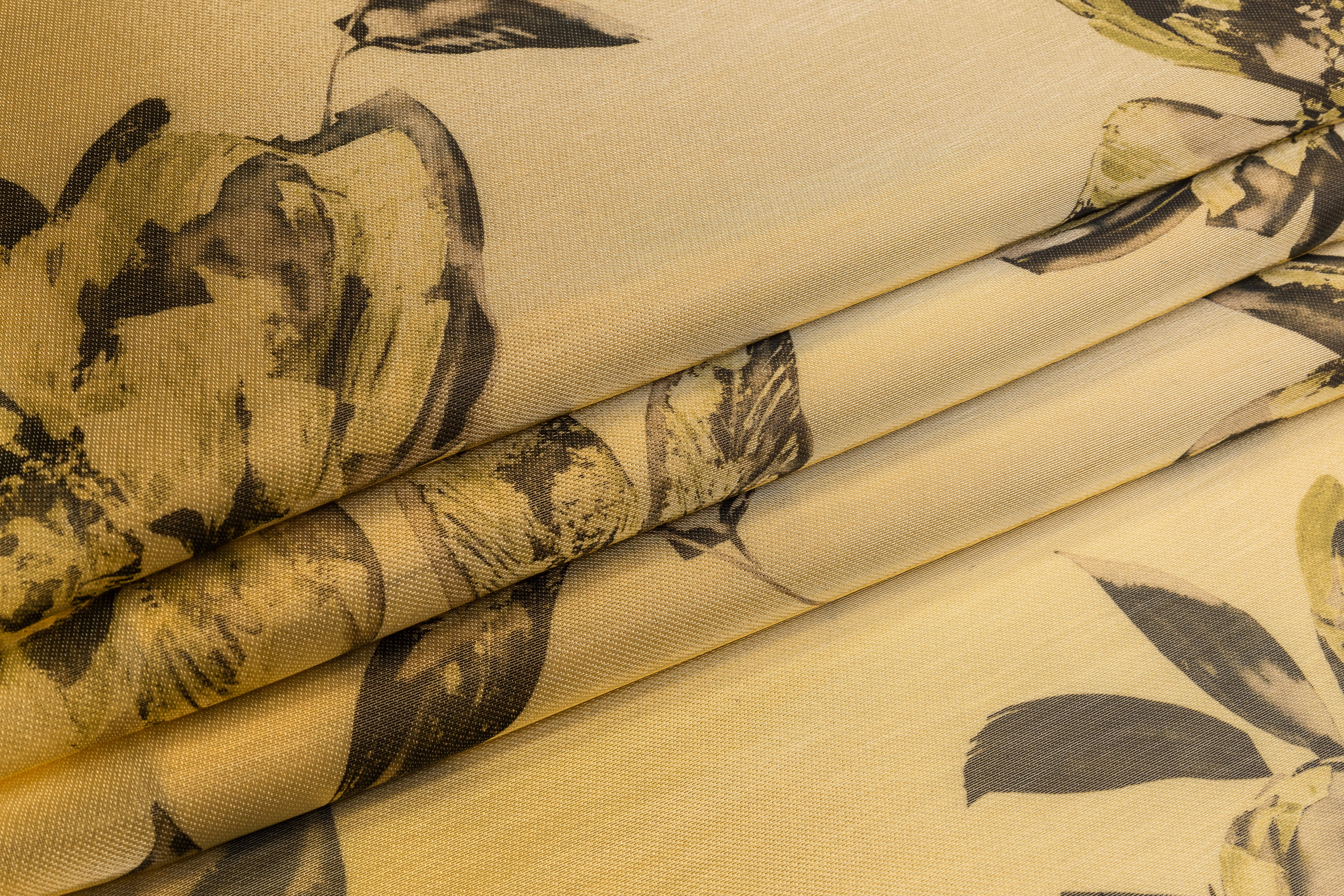 Ruffo Coli - Floral Italian Silk Blend Liquid Lamé - Gold