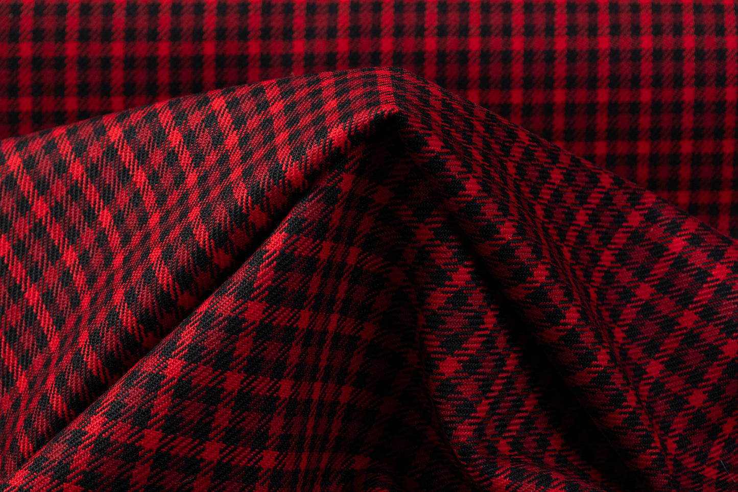Checked Italian Wool - Red / Black
