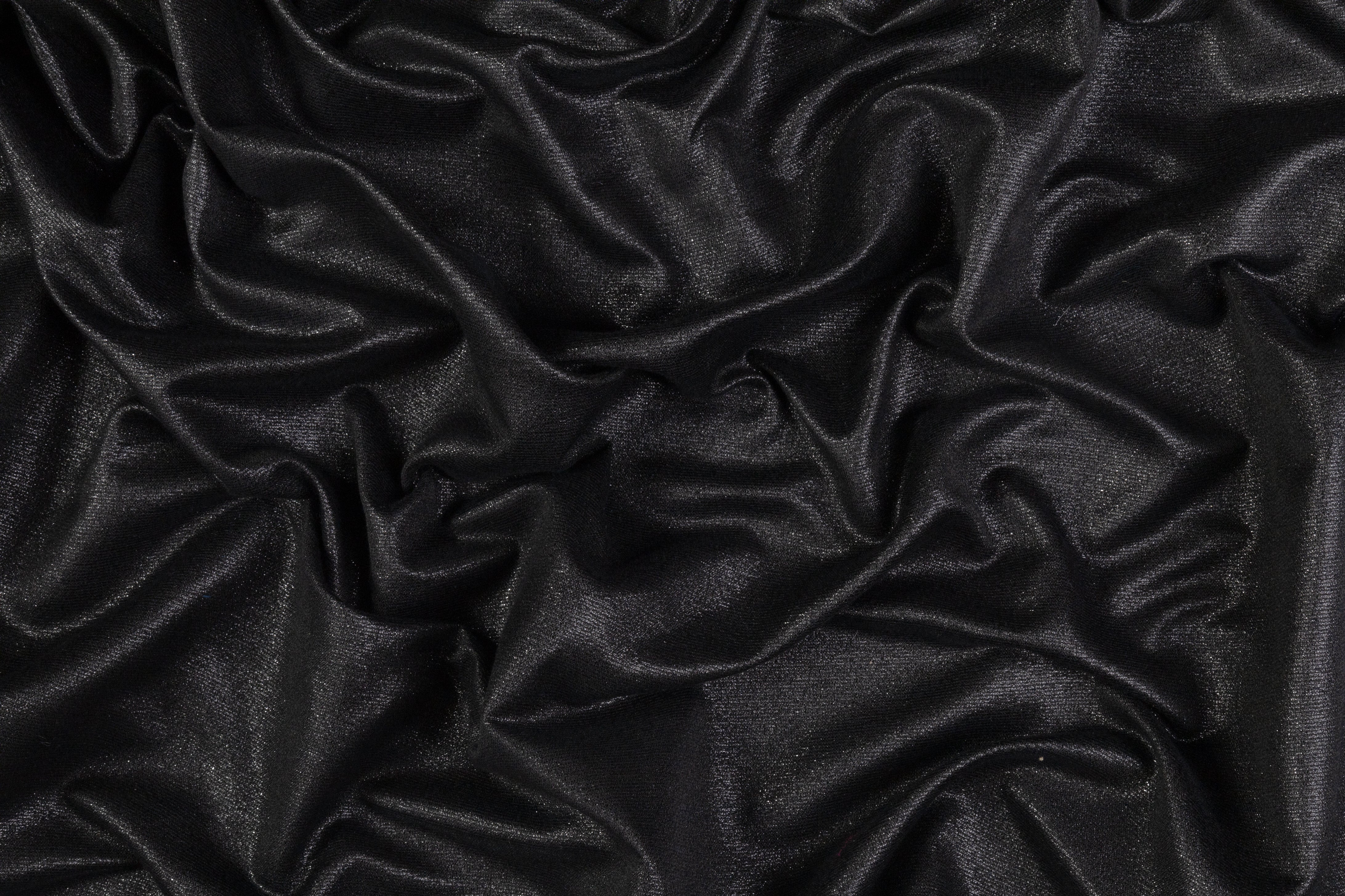 Metallic Brocade - Black