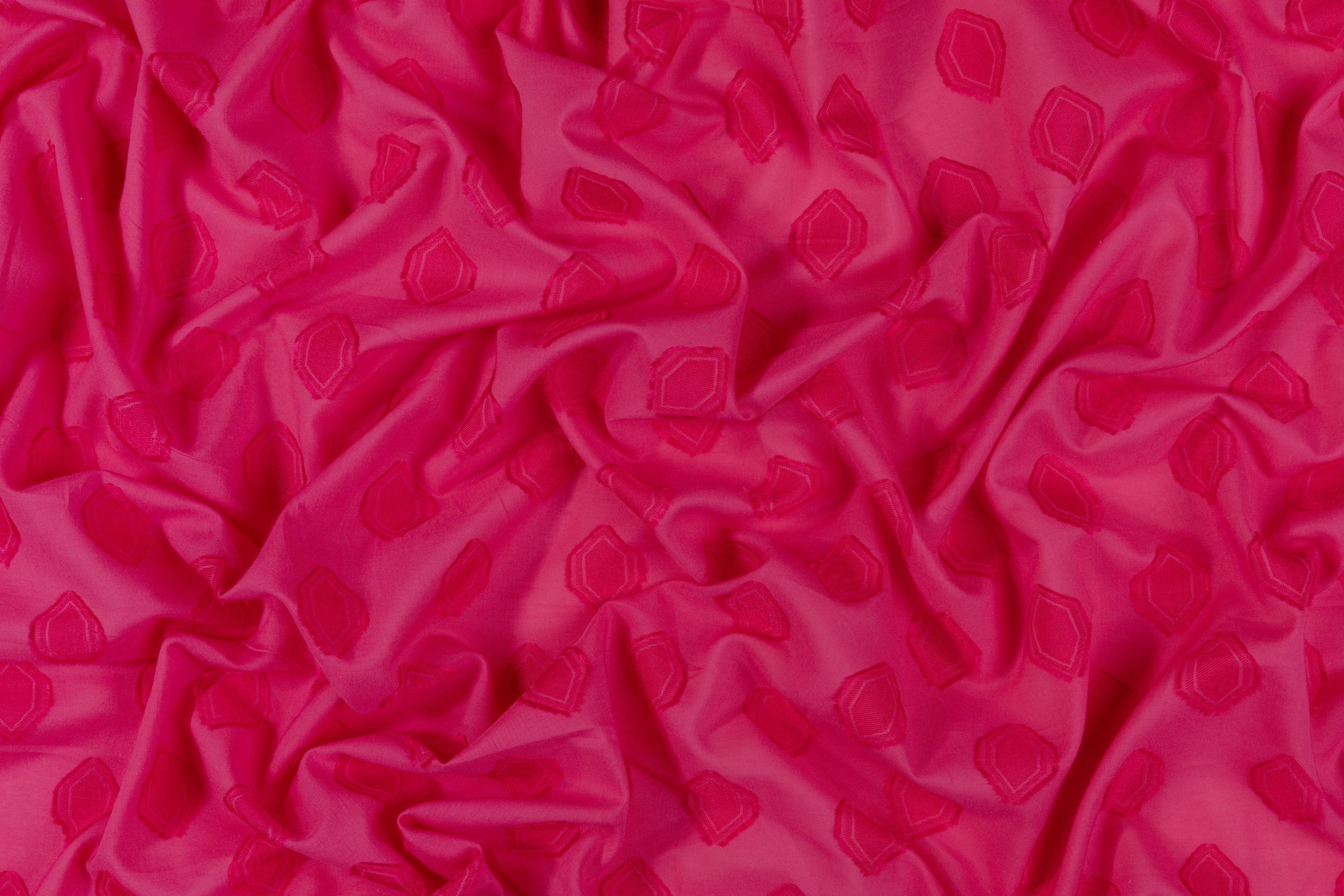 Italian Cotton Viscose Fil Coupé - Magenta