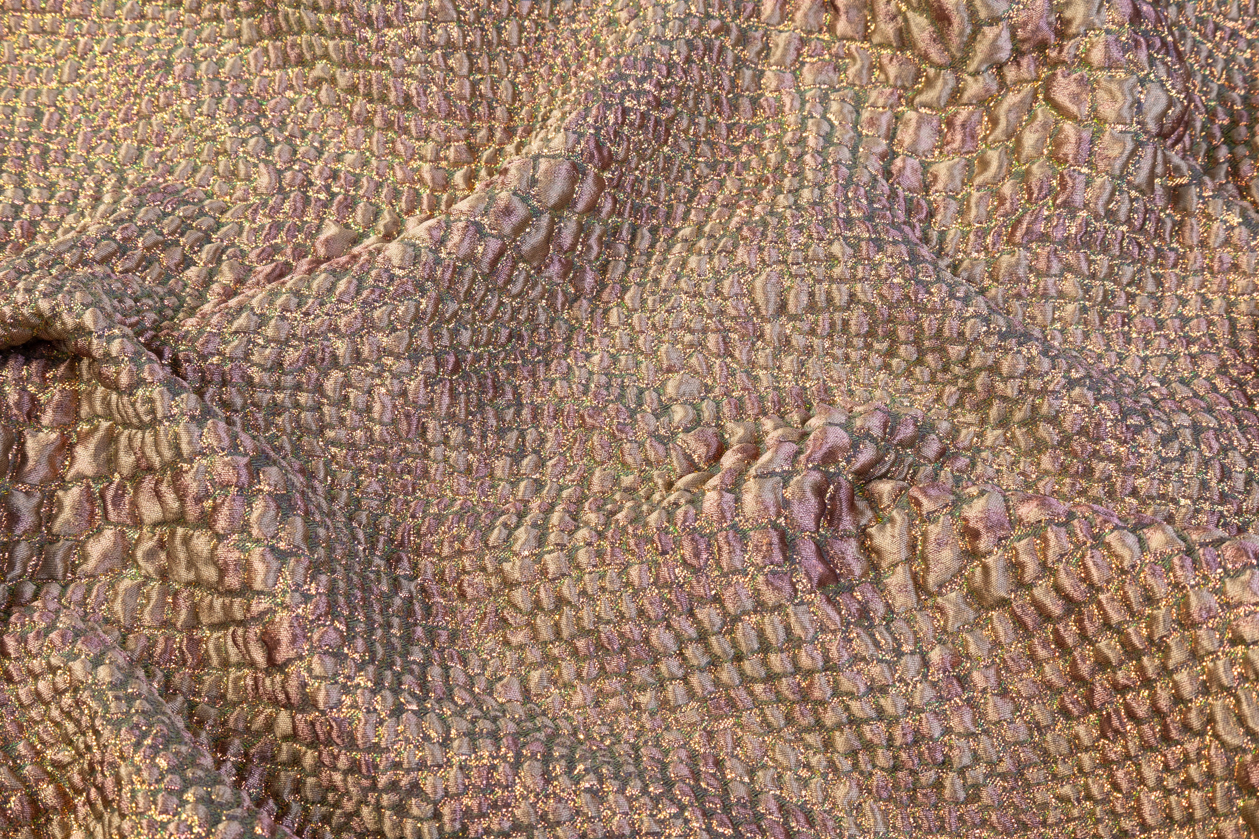 Ruffo Coli - Metallic Italian Silk Blend Brocade - Dusty Lavender / Taupe