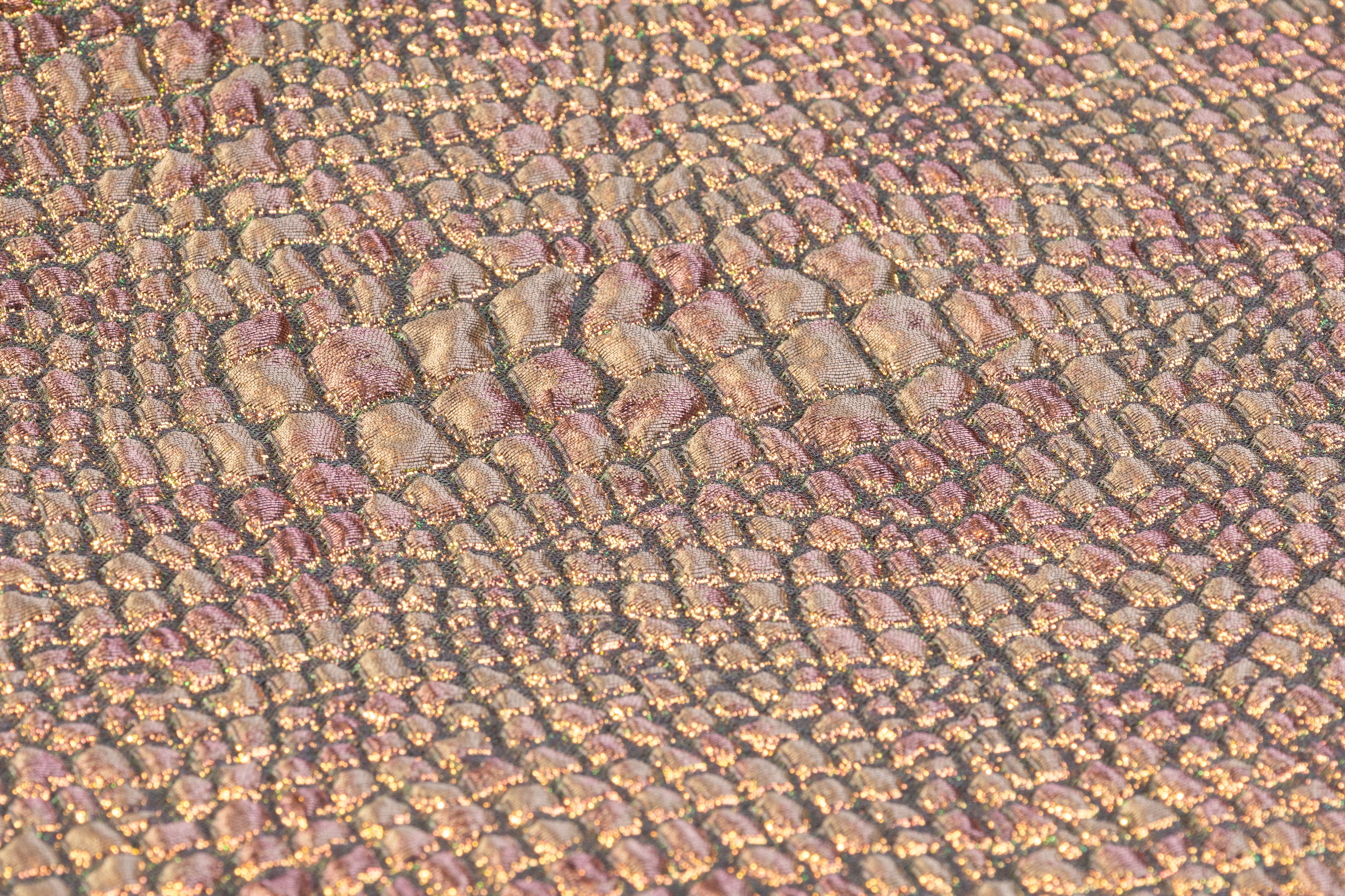 Ruffo Coli - Metallic Italian Silk Blend Brocade - Dusty Lavender / Taupe