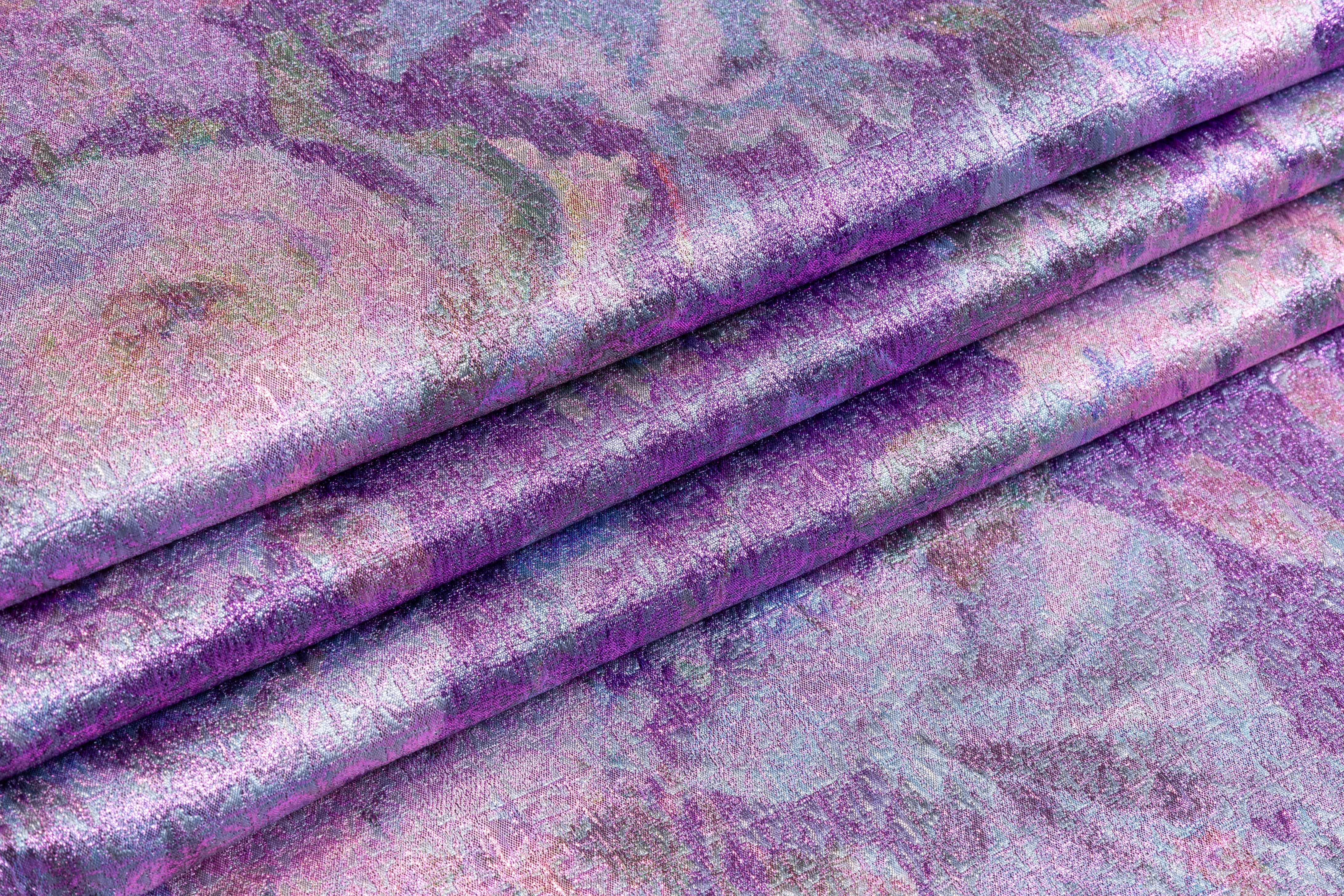 Ruffo Coli - Floral Chiné Metallic Brocade - Electric Purple
