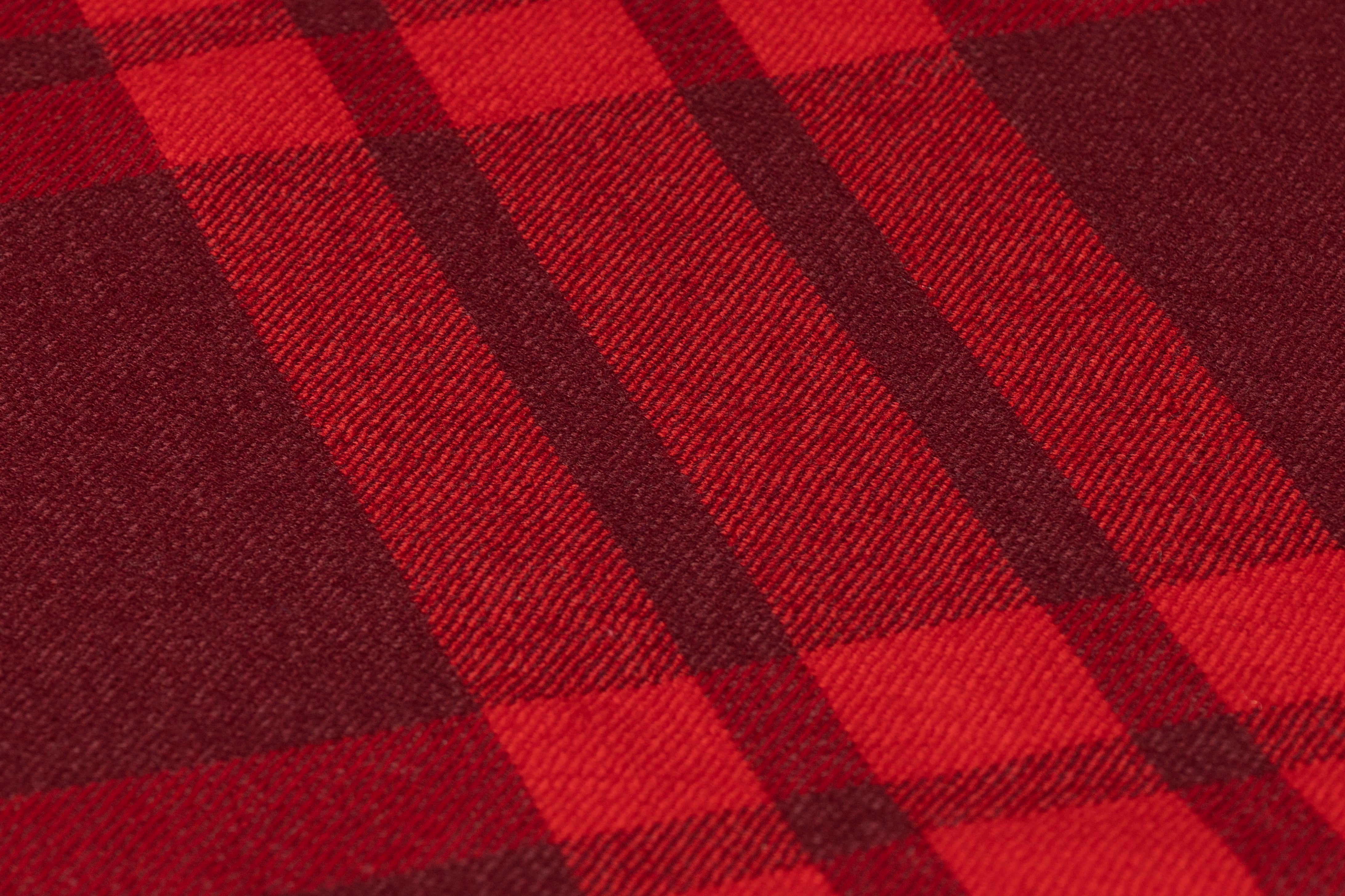 Tartan Italian Wool Suiting - Red / Burgundy