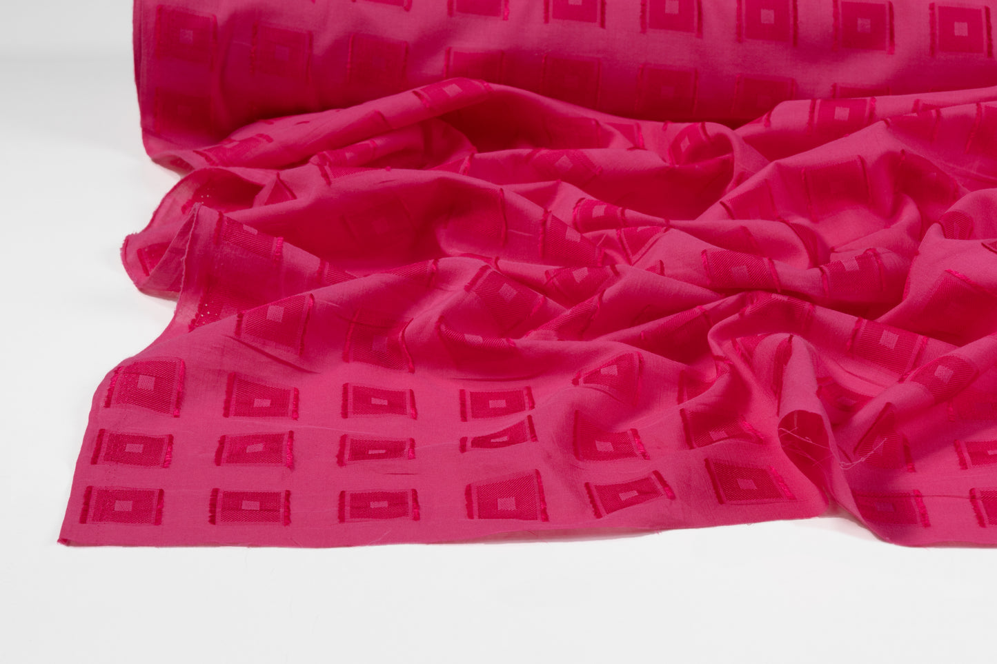 Italian Cotton Viscose Fil Coupé - Magenta