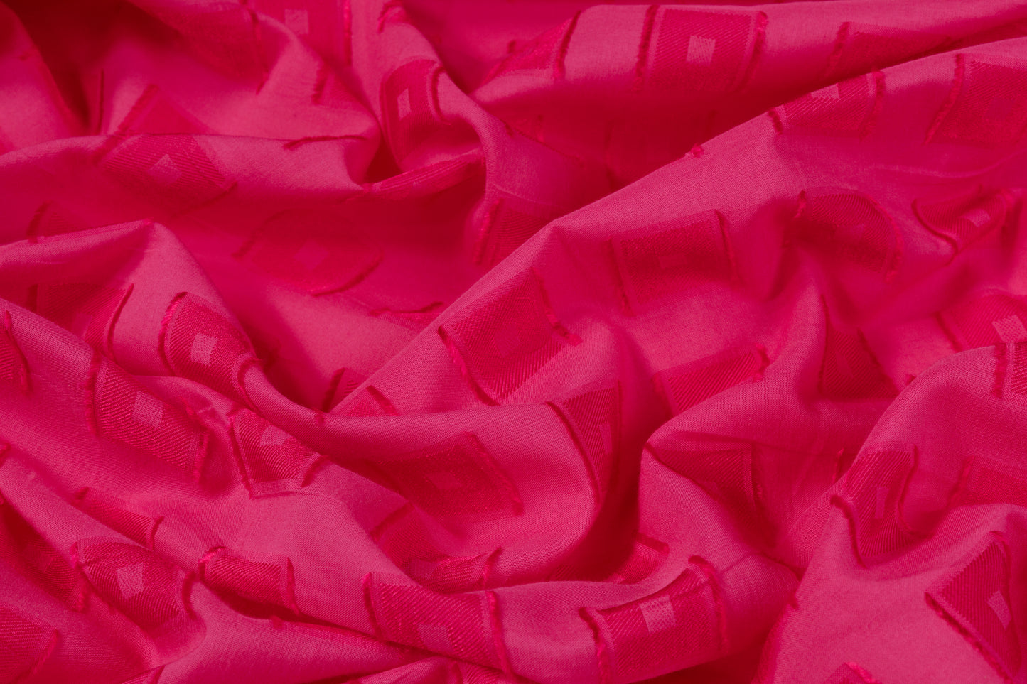 Italian Cotton Viscose Fil Coupé - Magenta