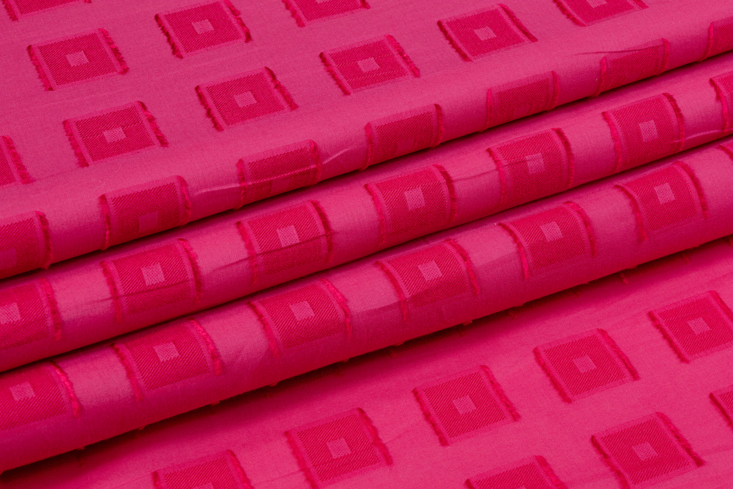 Italian Cotton Viscose Fil Coupé - Magenta