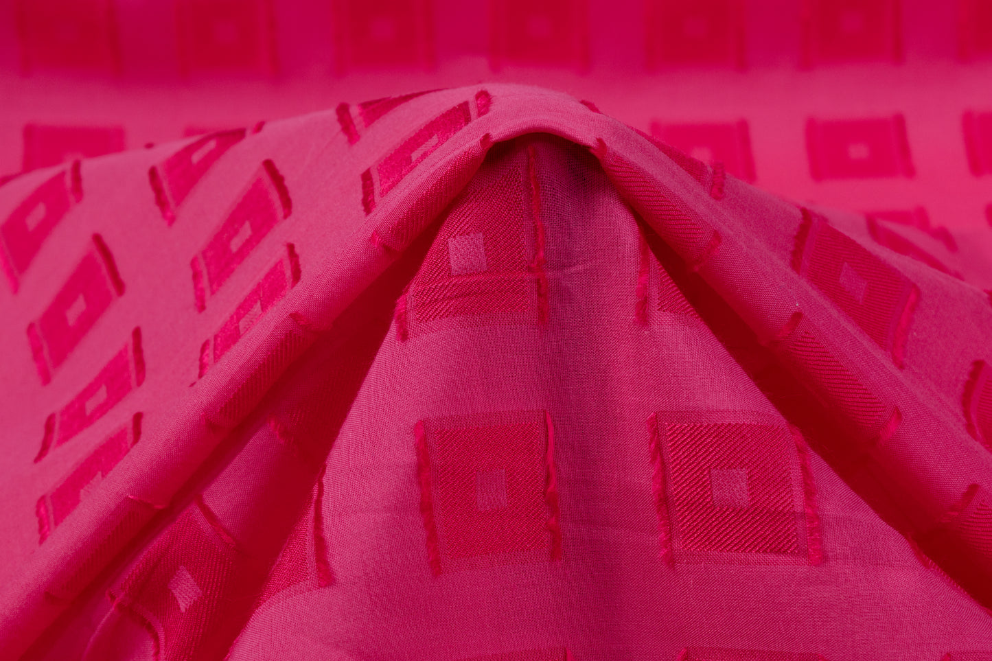 Italian Cotton Viscose Fil Coupé - Magenta