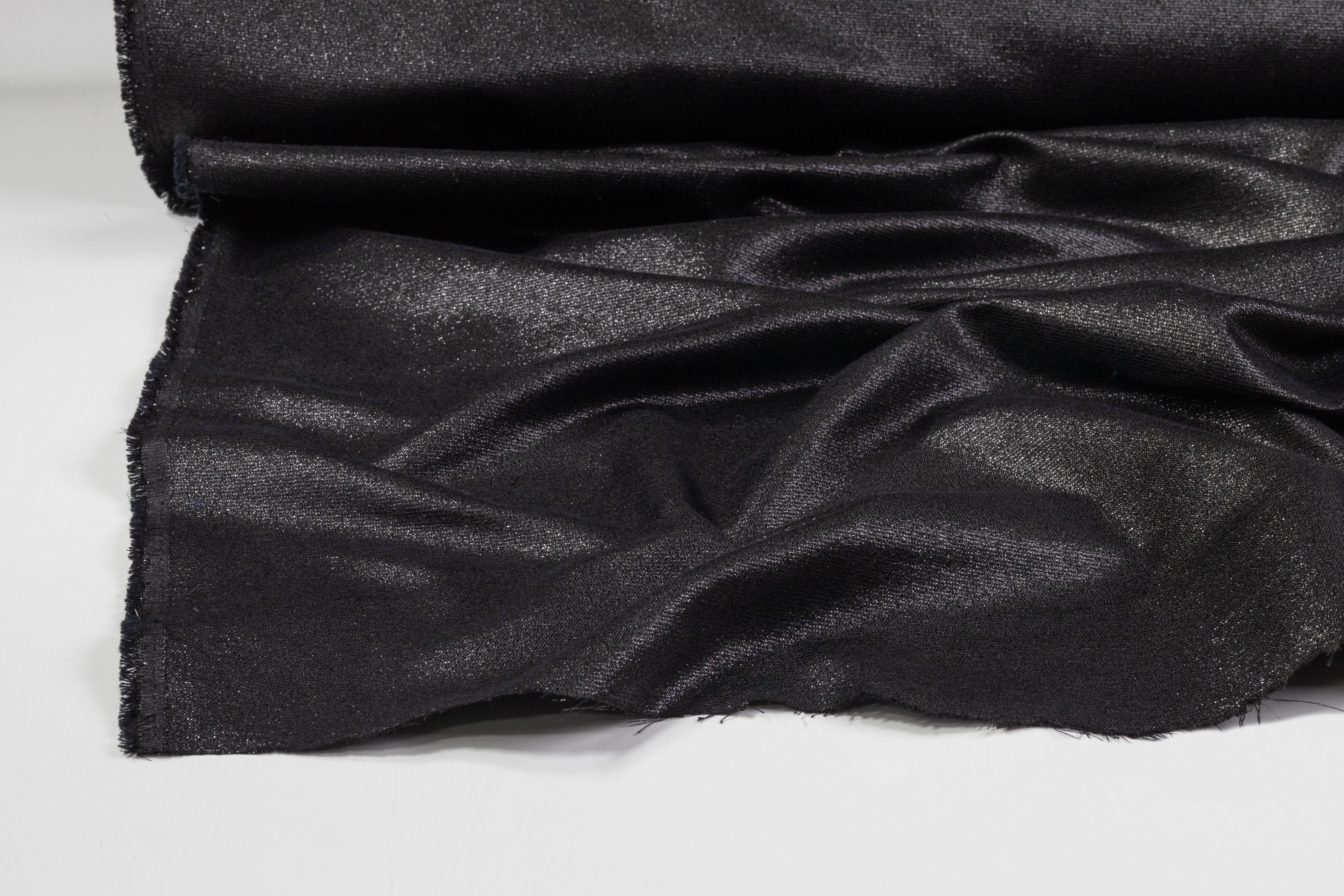 Metallic Brocade - Black