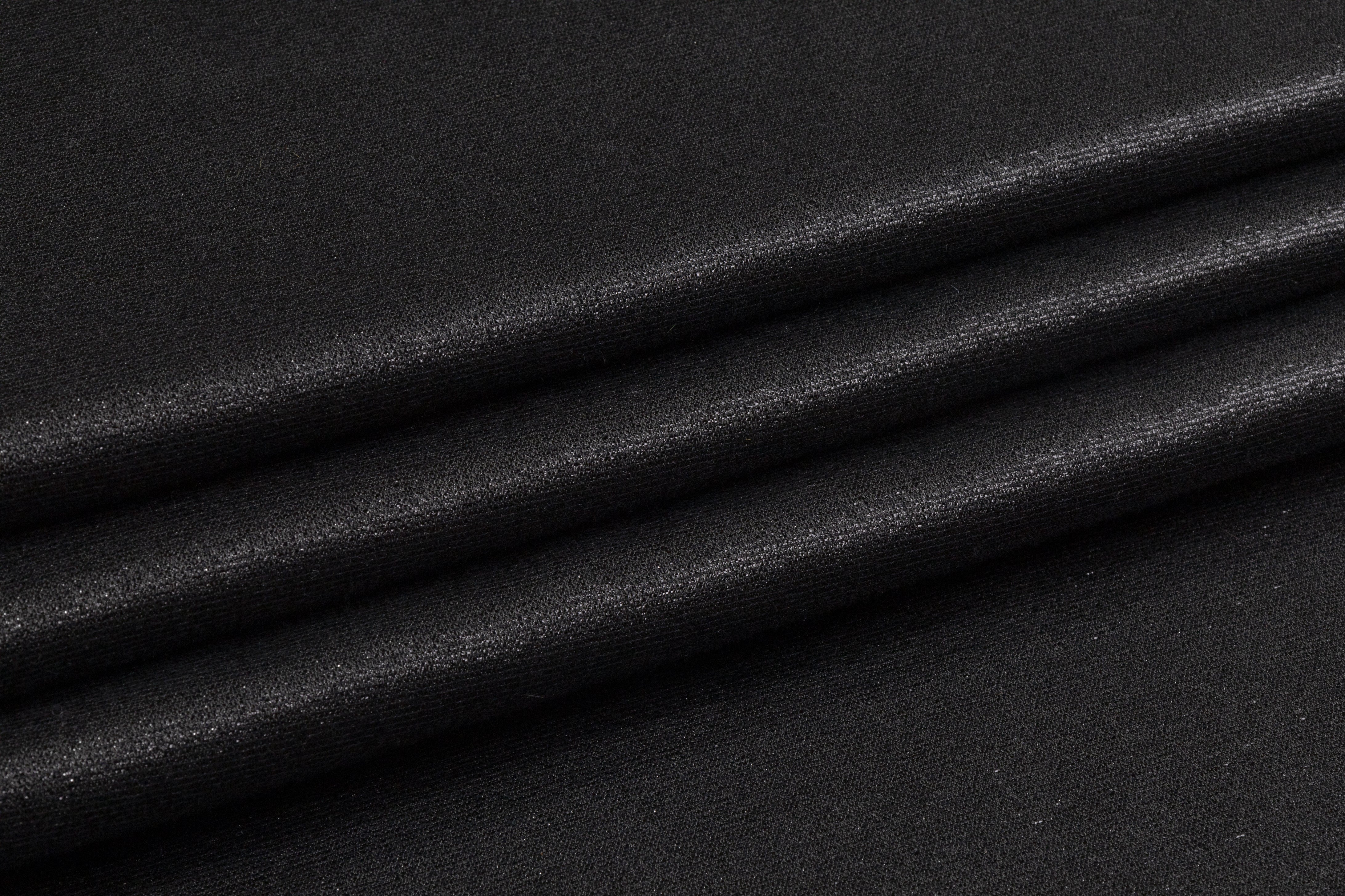 Metallic Brocade - Black