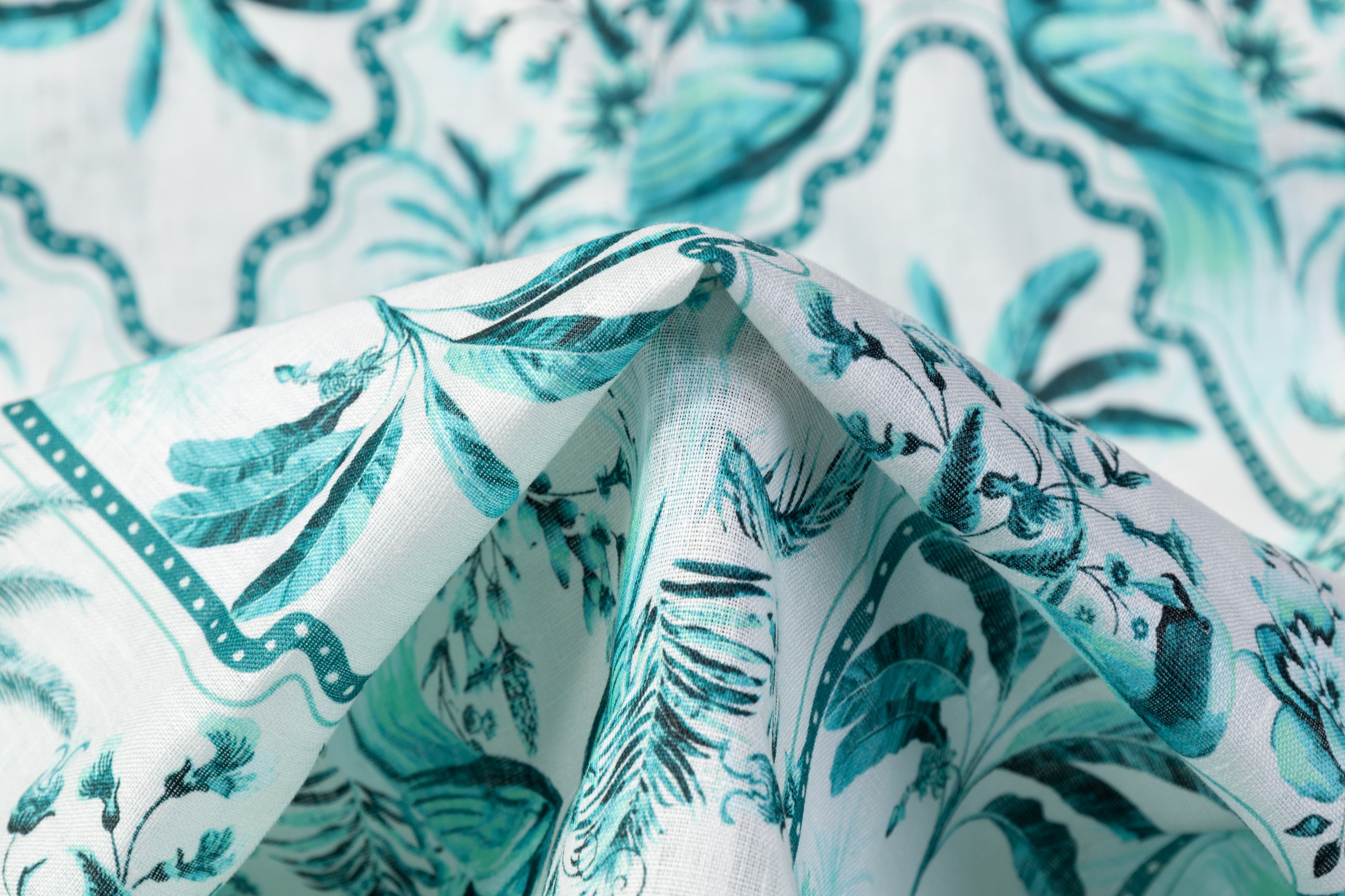 Tropical Linen - Aqua Teal