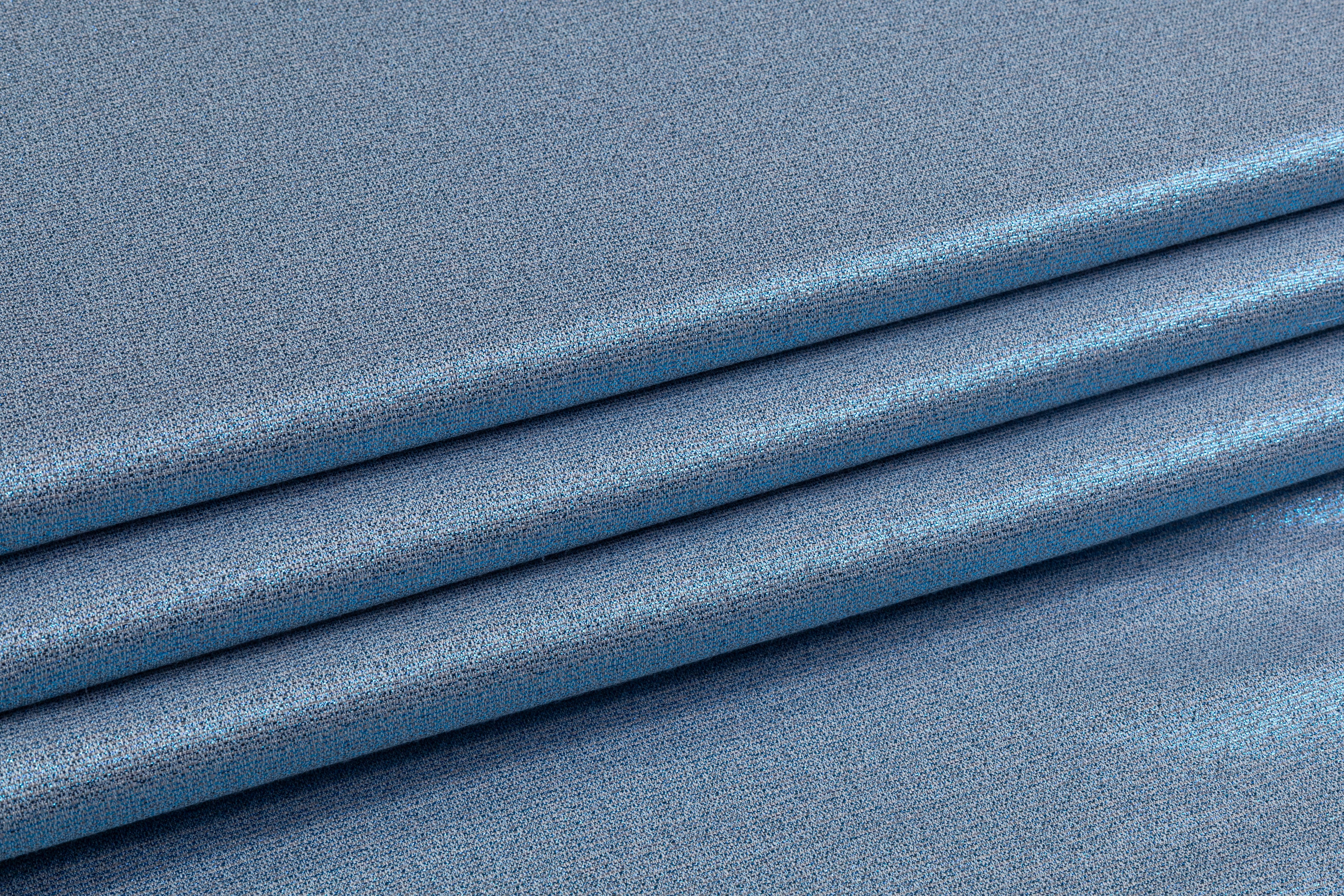 Iridescent Metallic Brocade - Blue