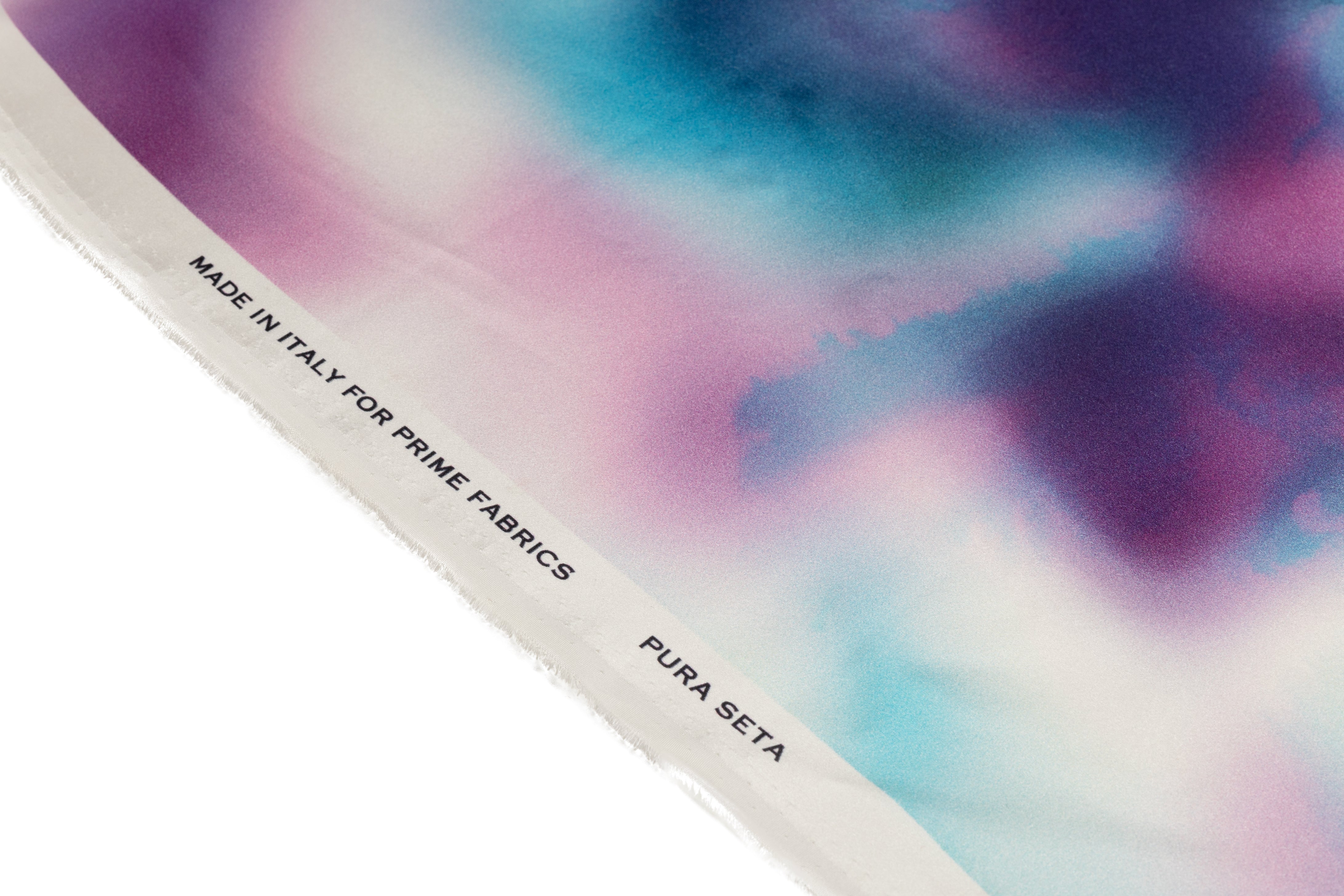 Tie-Dye Printed Italian Silk Charmeuse - Multicolor