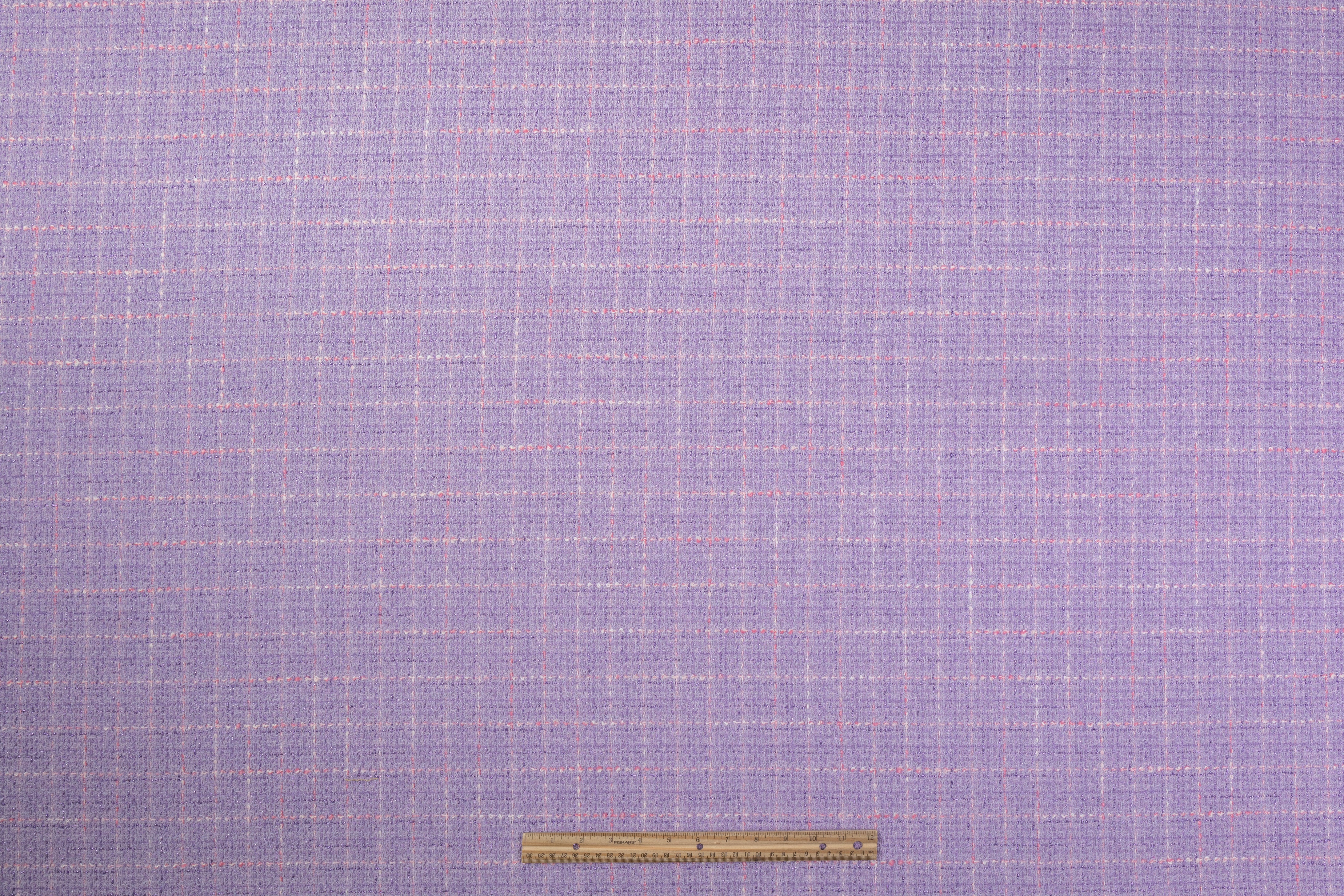 Metallic Cotton Blend Tweed - Lavender