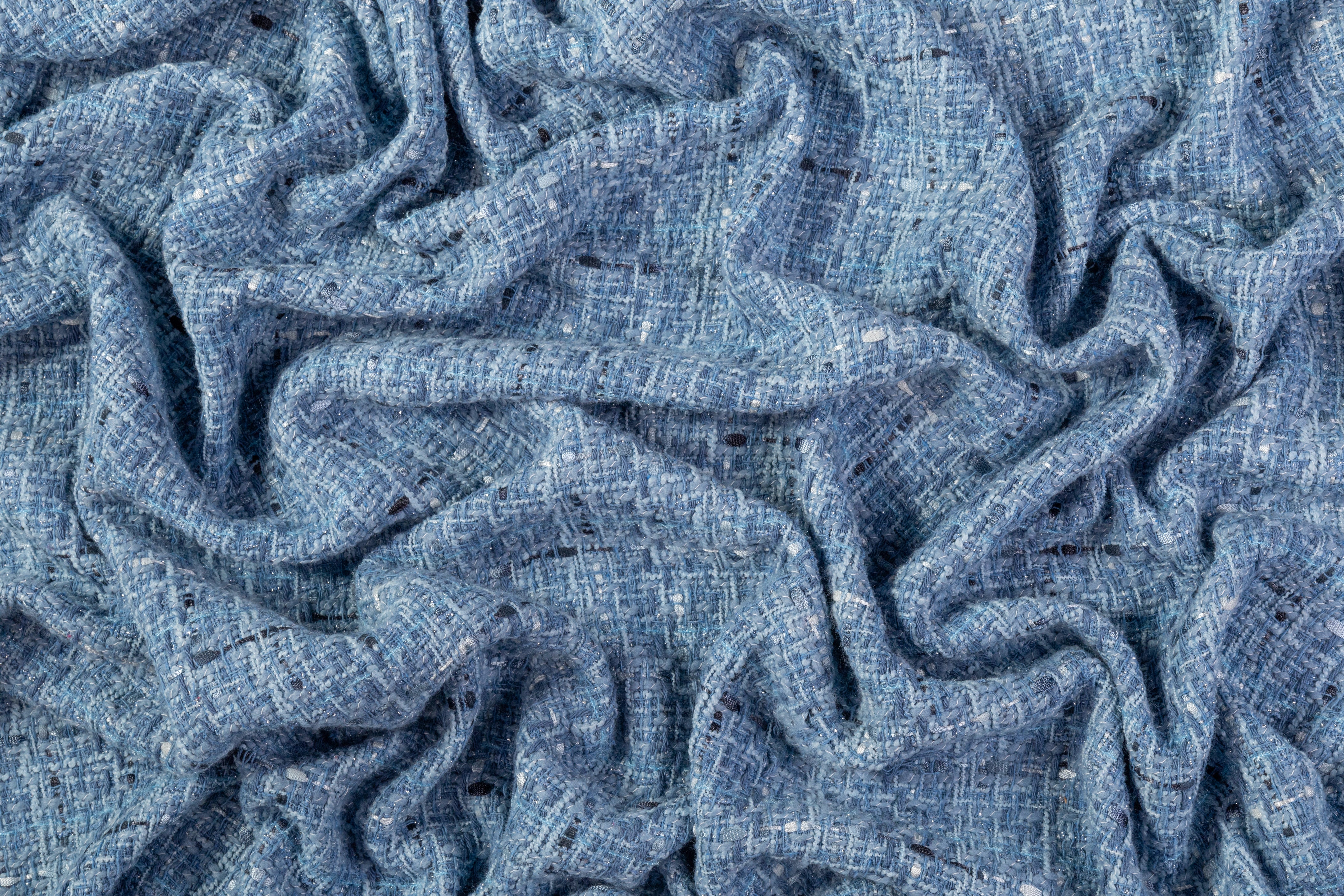 Metallic Tweed Boucle - Blue