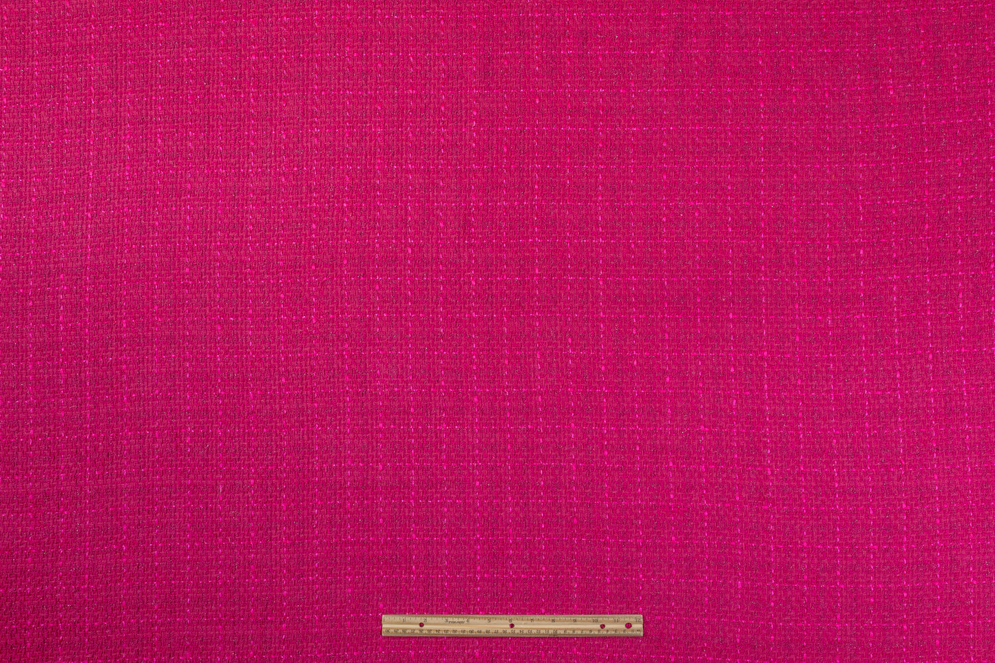 Metallic Cotton Blend Tweed - Magenta