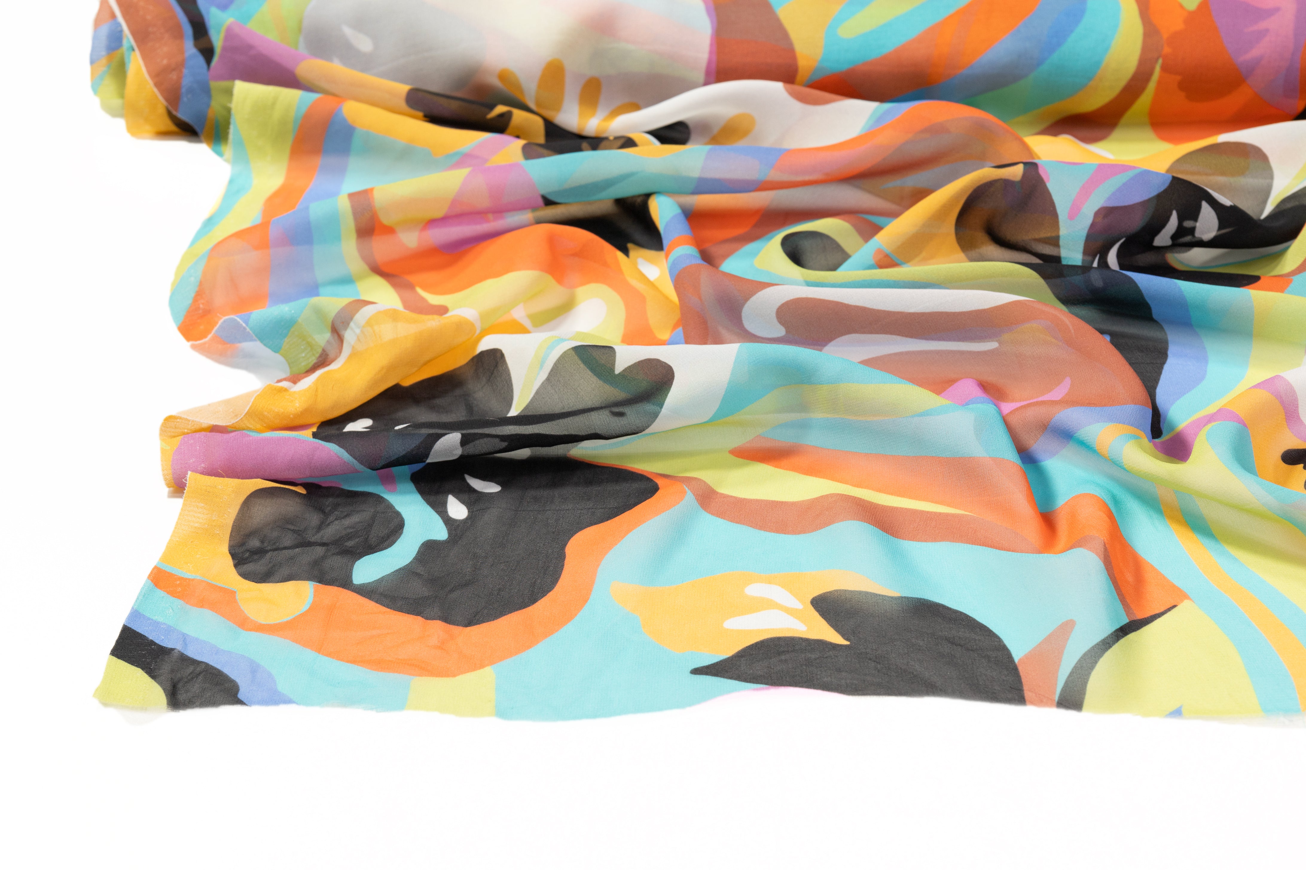 Etro - Abstract Italian Silk Chiffon - Multicolor