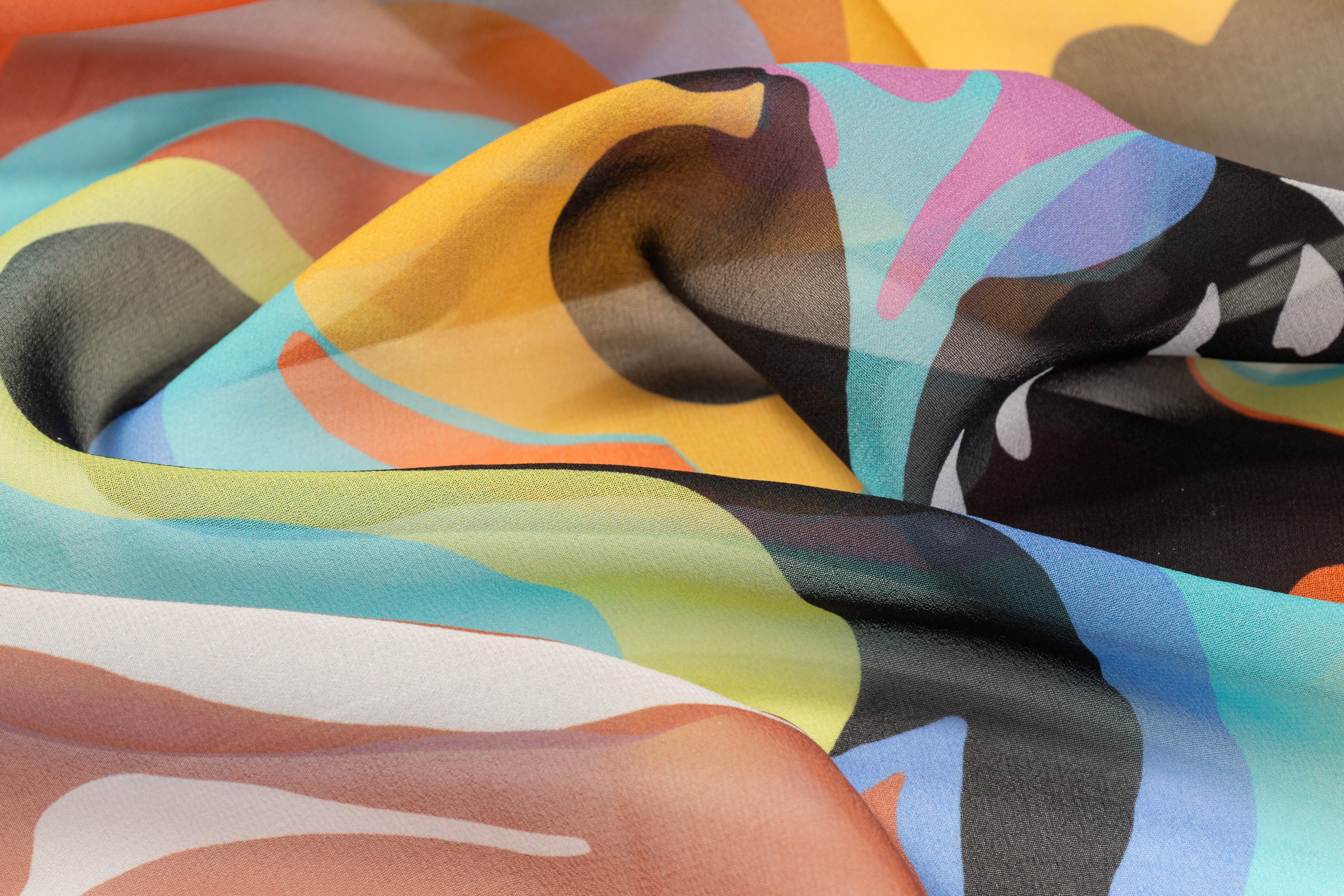 Etro - Abstract Italian Silk Chiffon - Multicolor