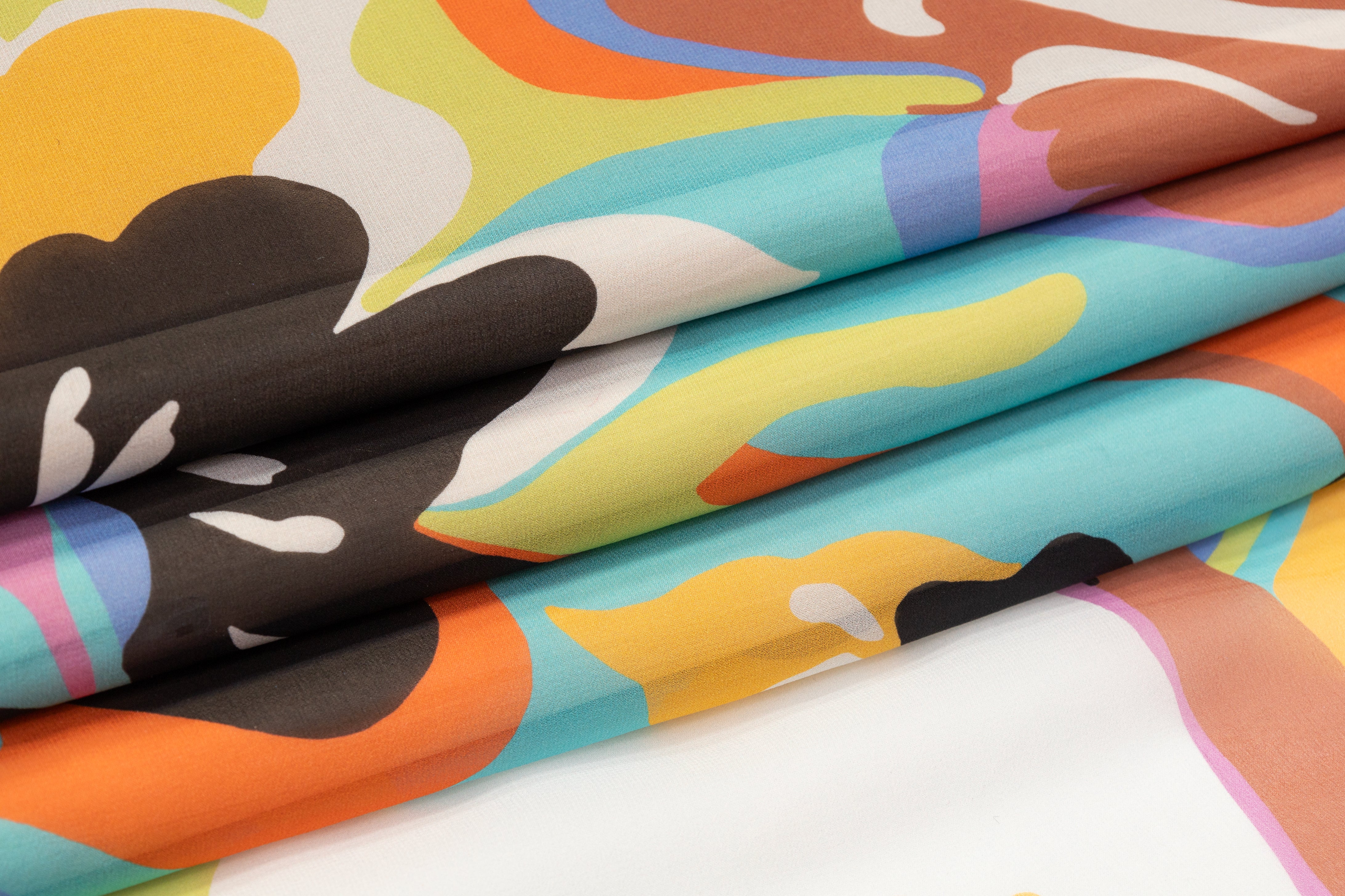 Etro - Abstract Italian Silk Chiffon - Multicolor