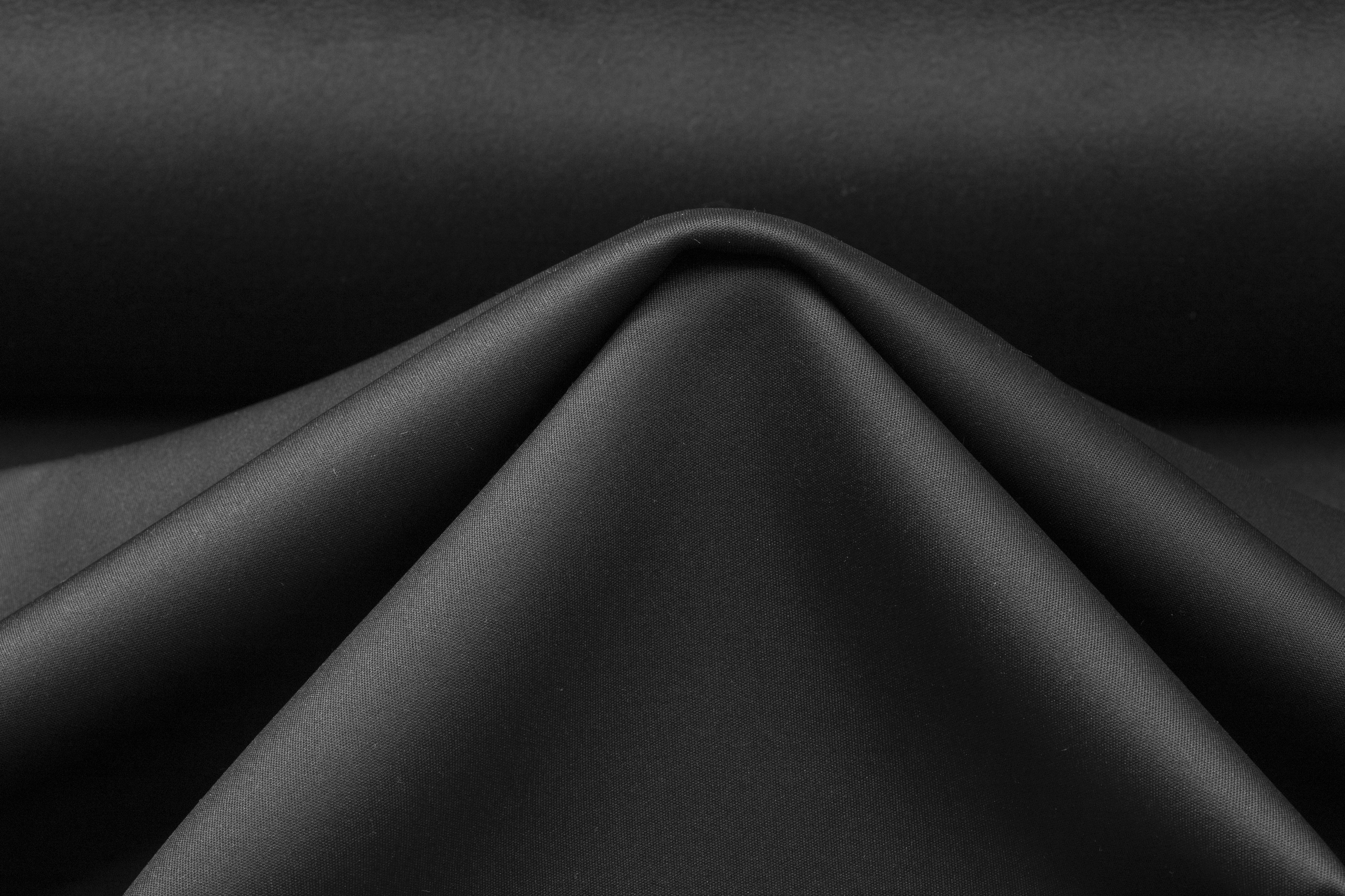 Neoprene Fused Wool Coating - Black