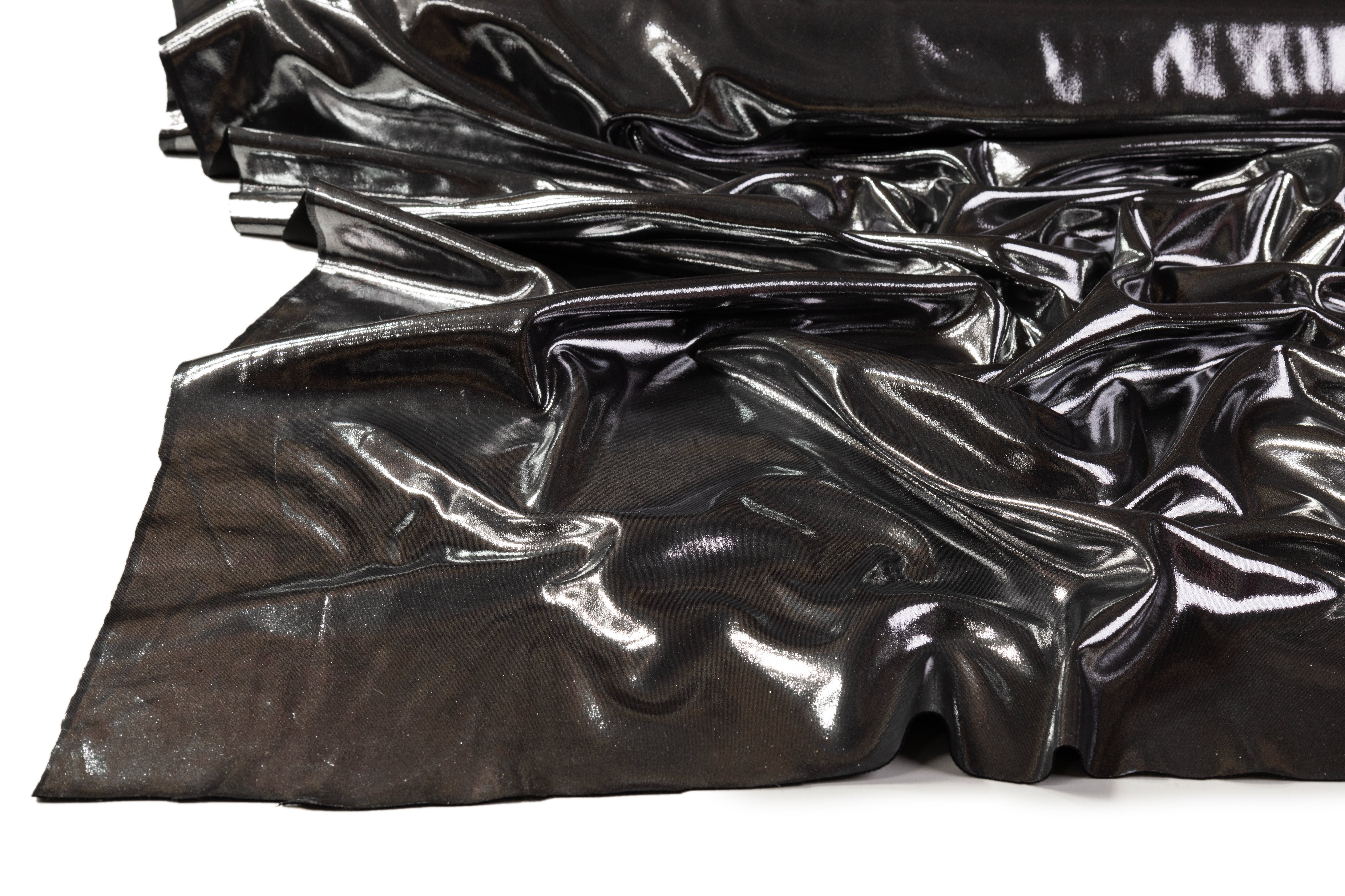 Laminated Italian Stretch Nylon Knit - Silver