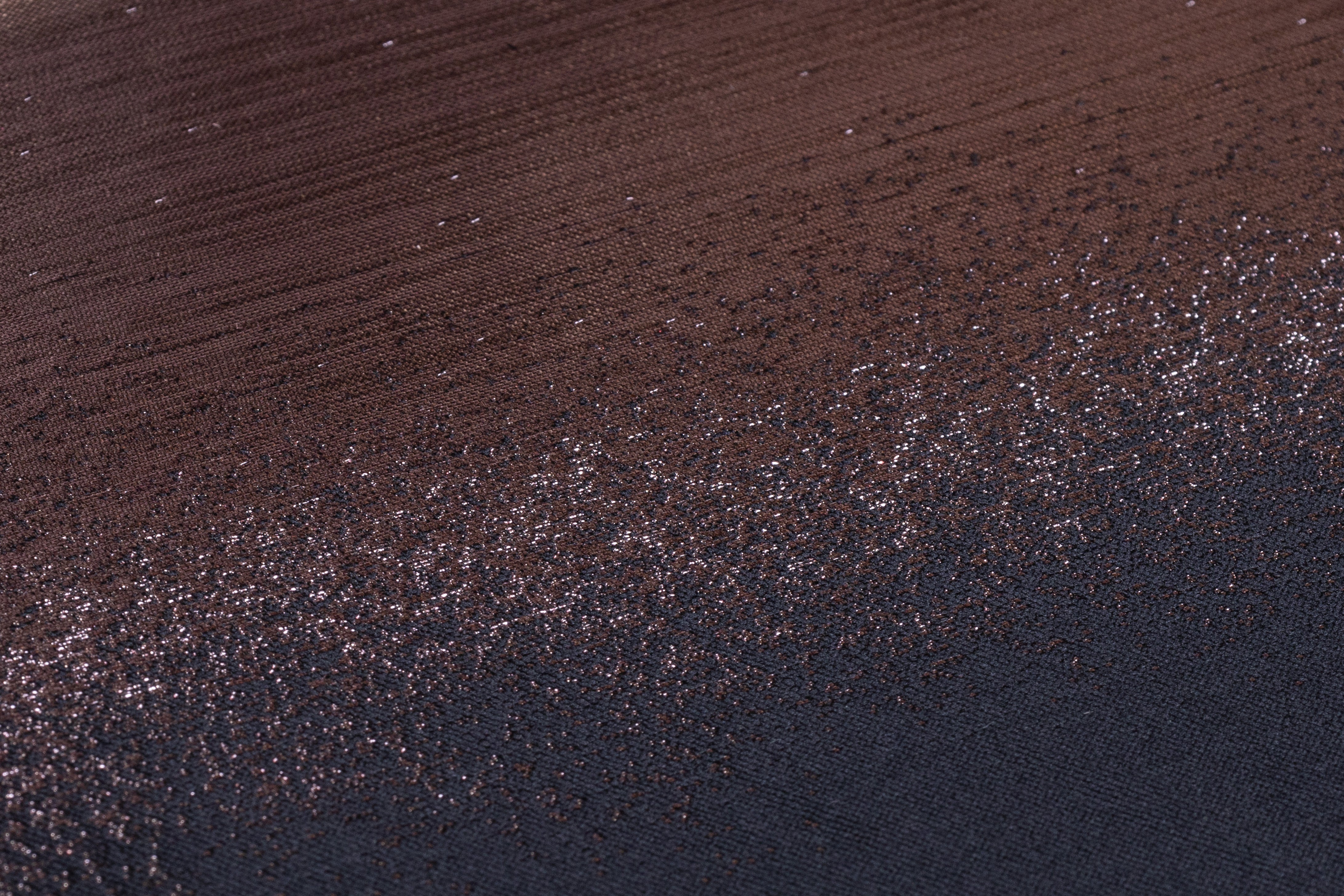 Metallic Italian Gradient Silk Jacquard - Black / Pink