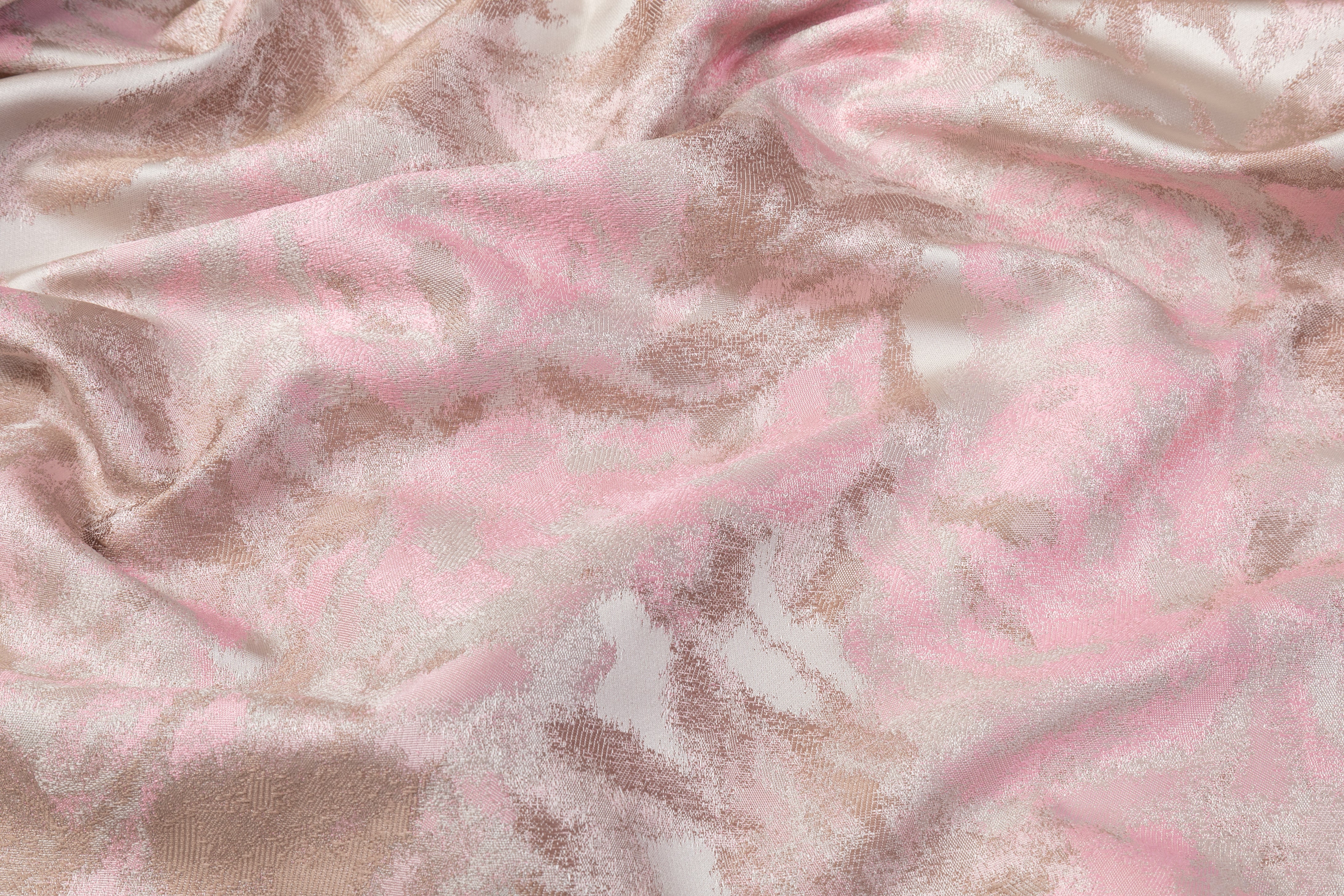 Abstract Brocade - Pink / Beige