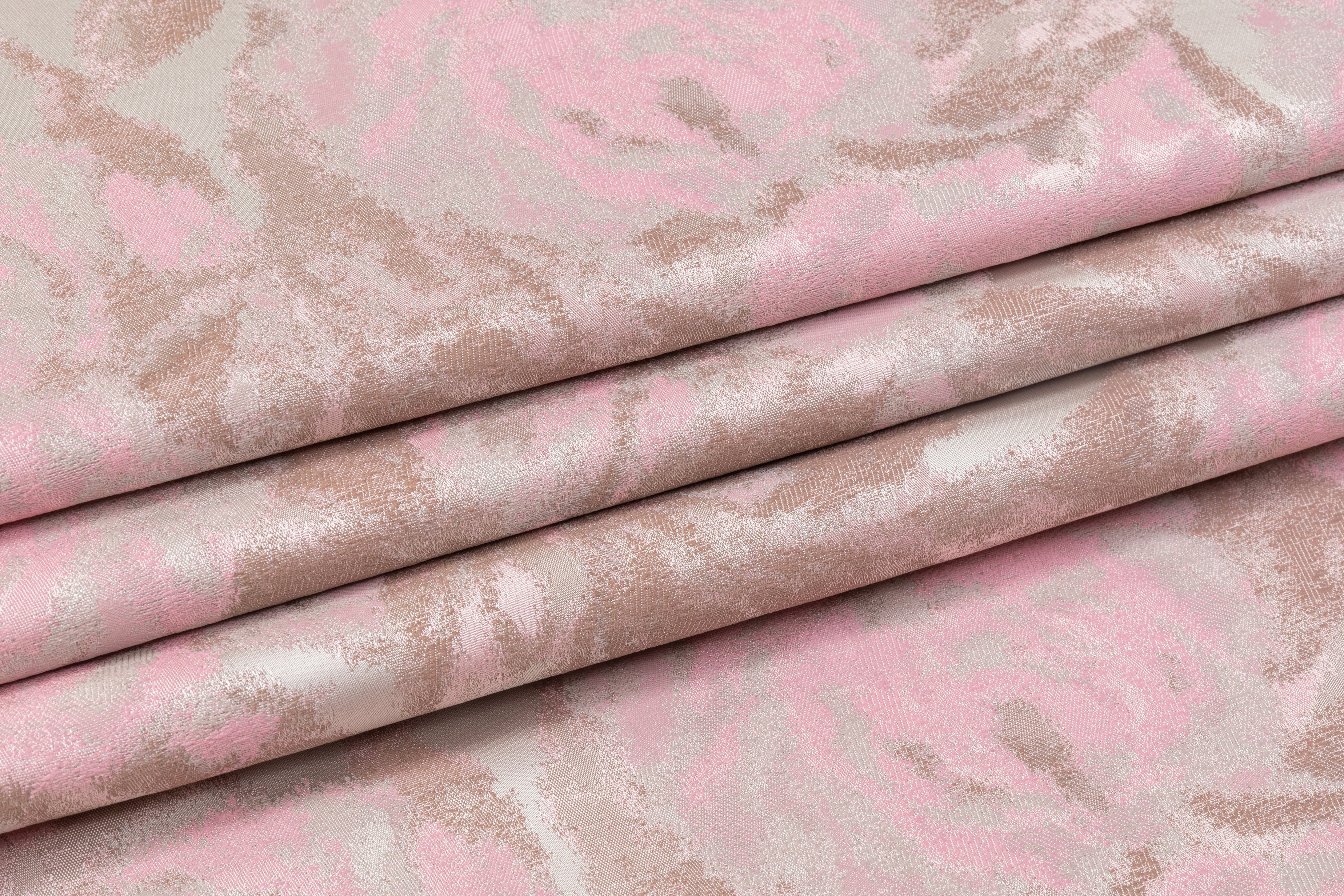 Abstract Brocade - Pink / Beige