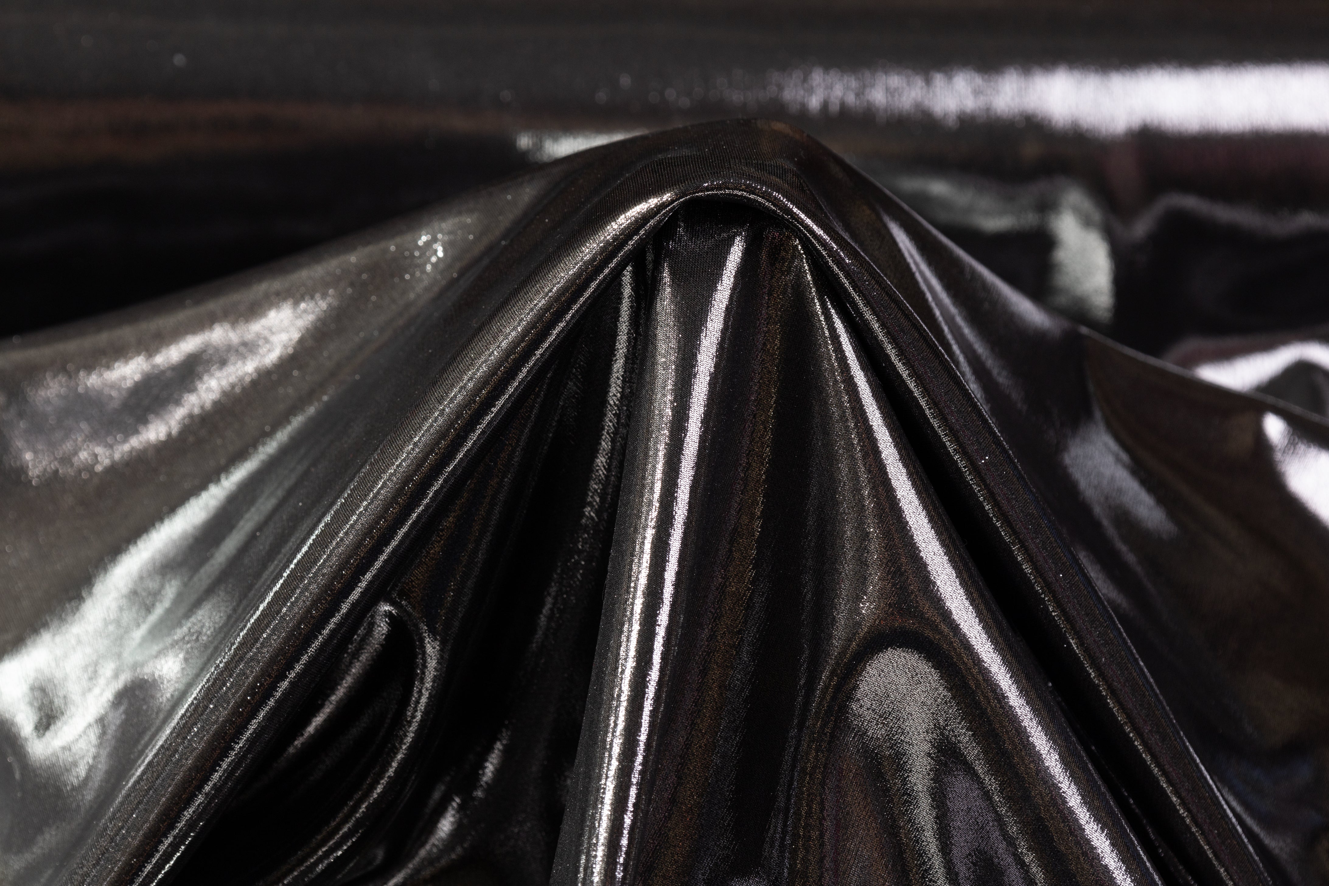 Laminated Italian Stretch Nylon Knit - Silver