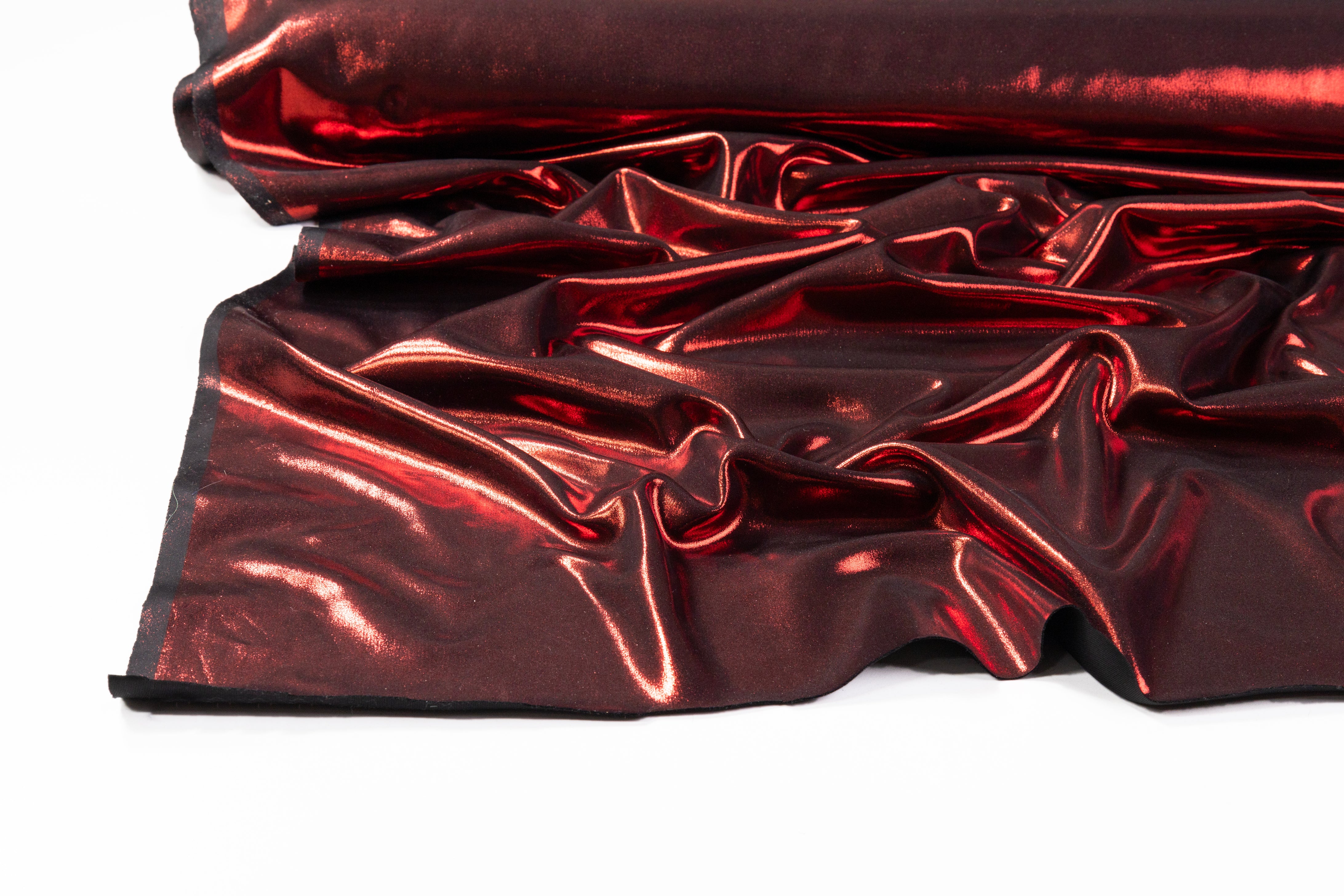 Laminated Italian Stretch Nylon Knit - Red