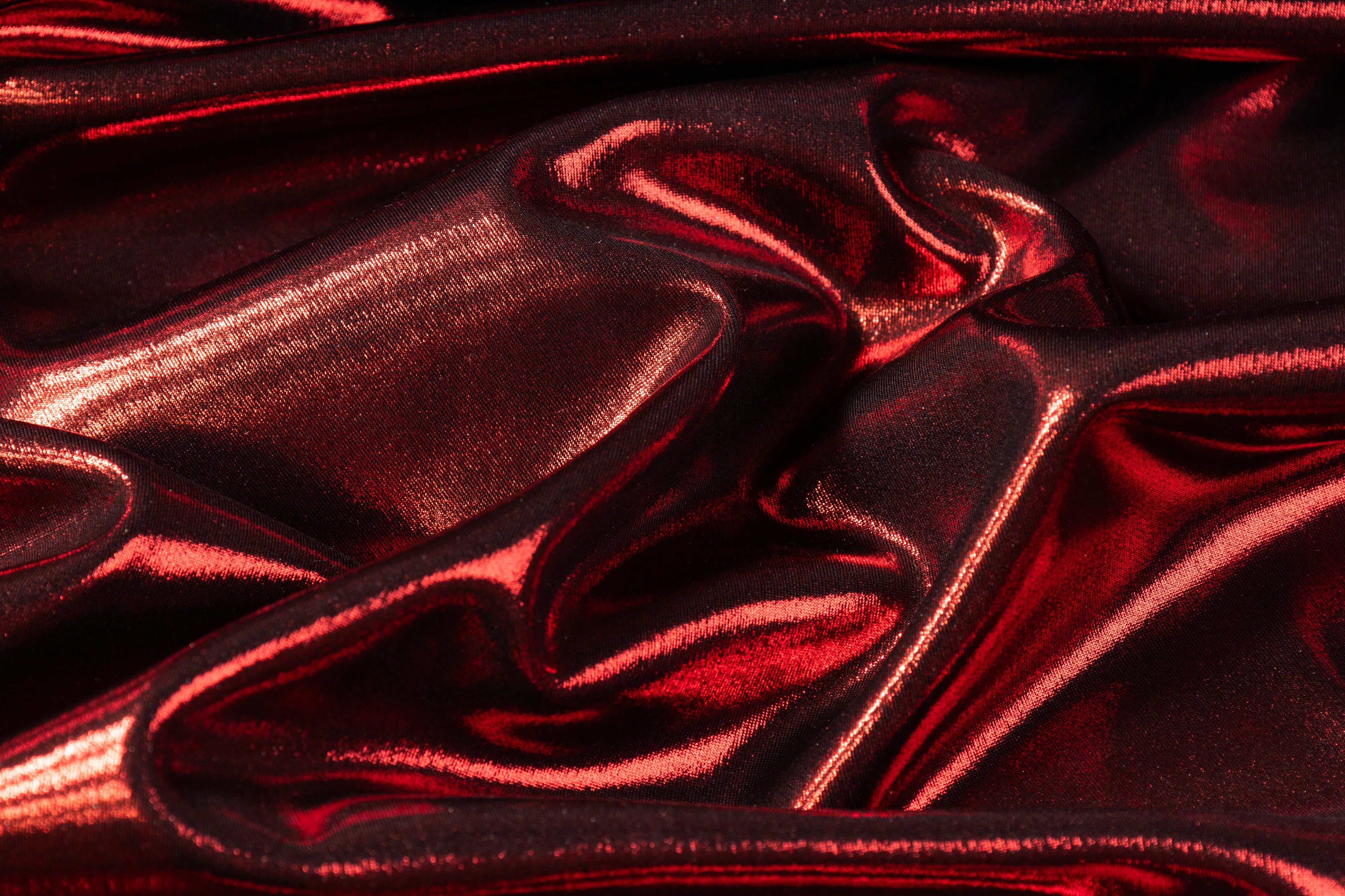 Laminated Italian Stretch Nylon Knit - Red