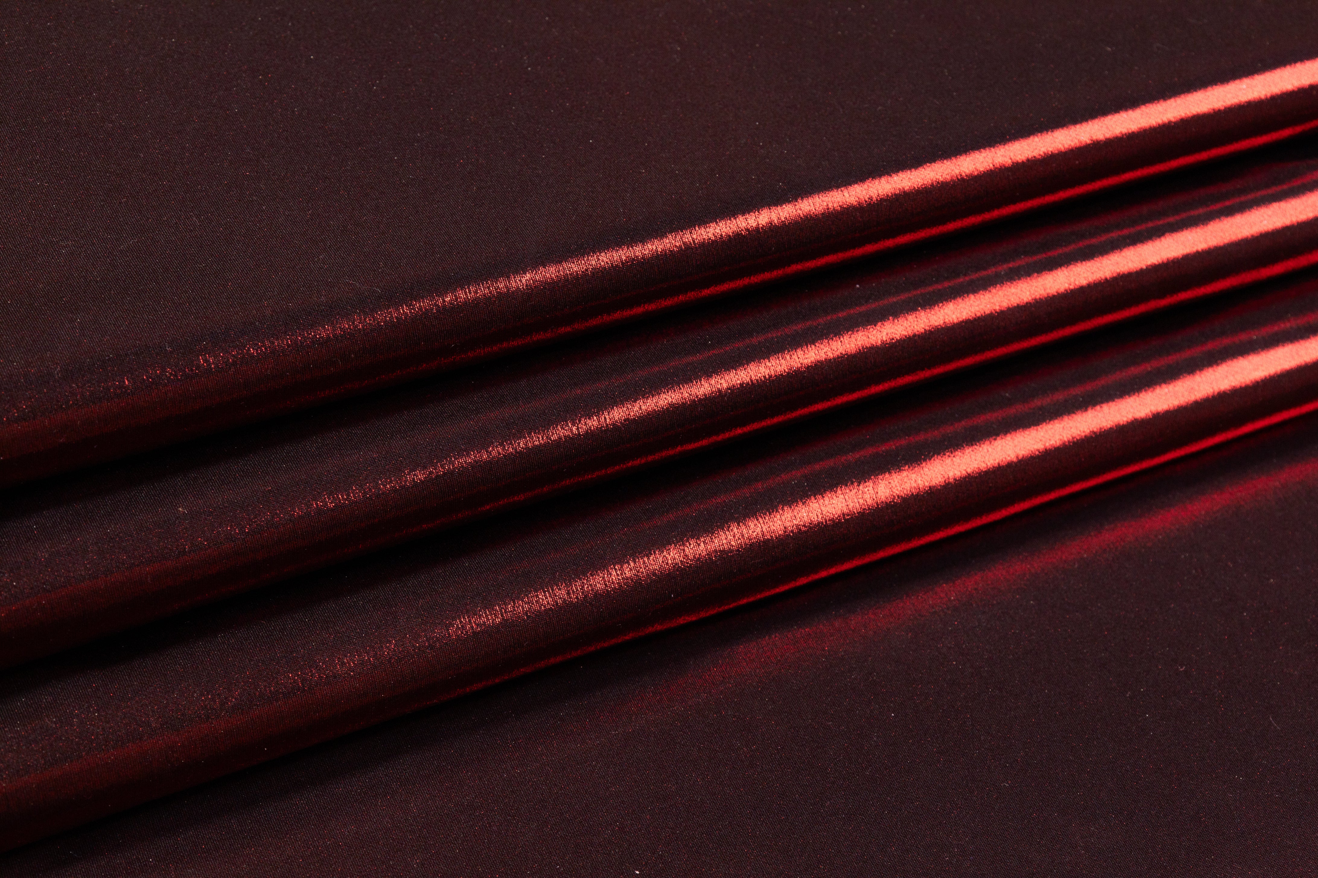 Laminated Italian Stretch Nylon Knit - Red