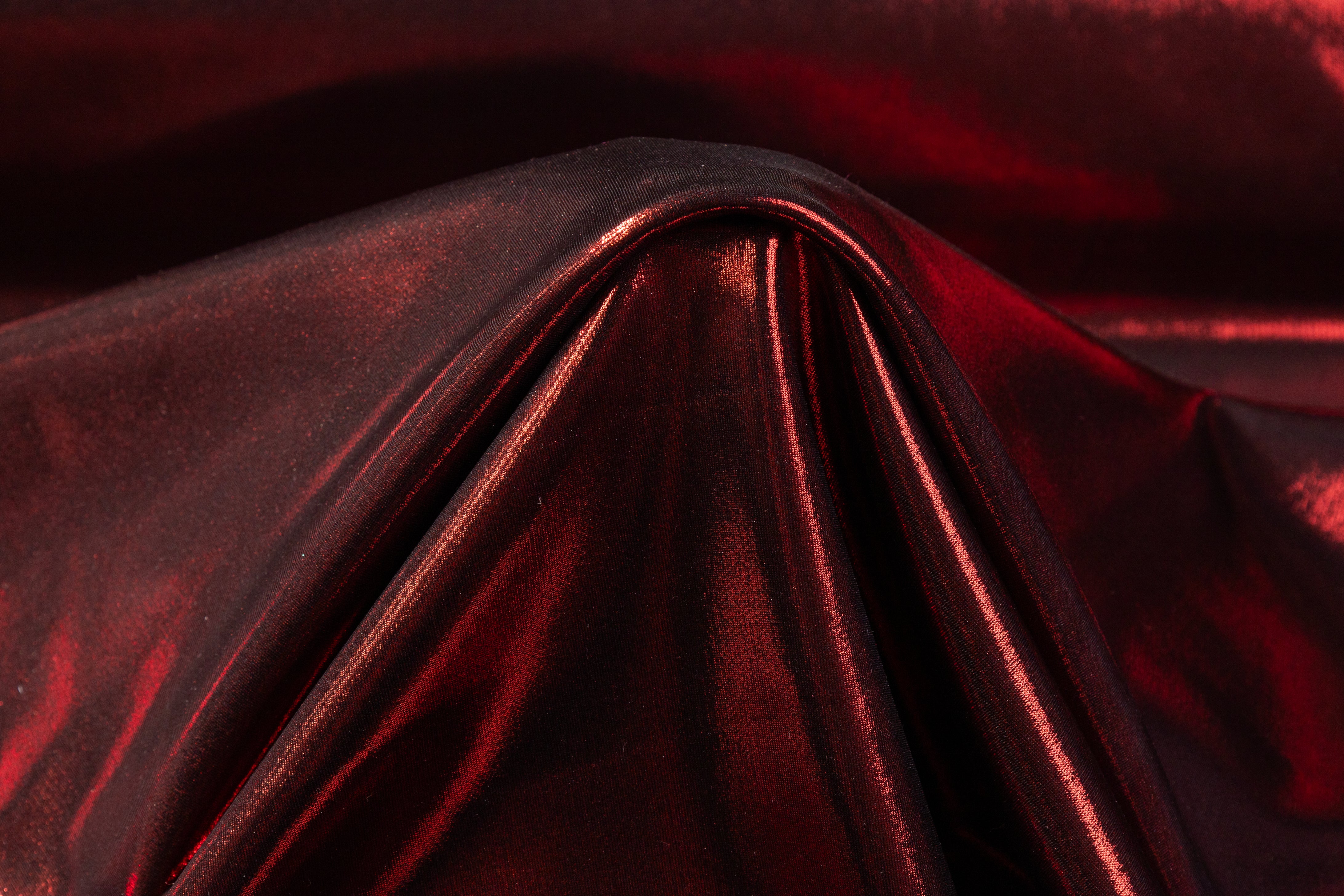 Laminated Italian Stretch Nylon Knit - Red