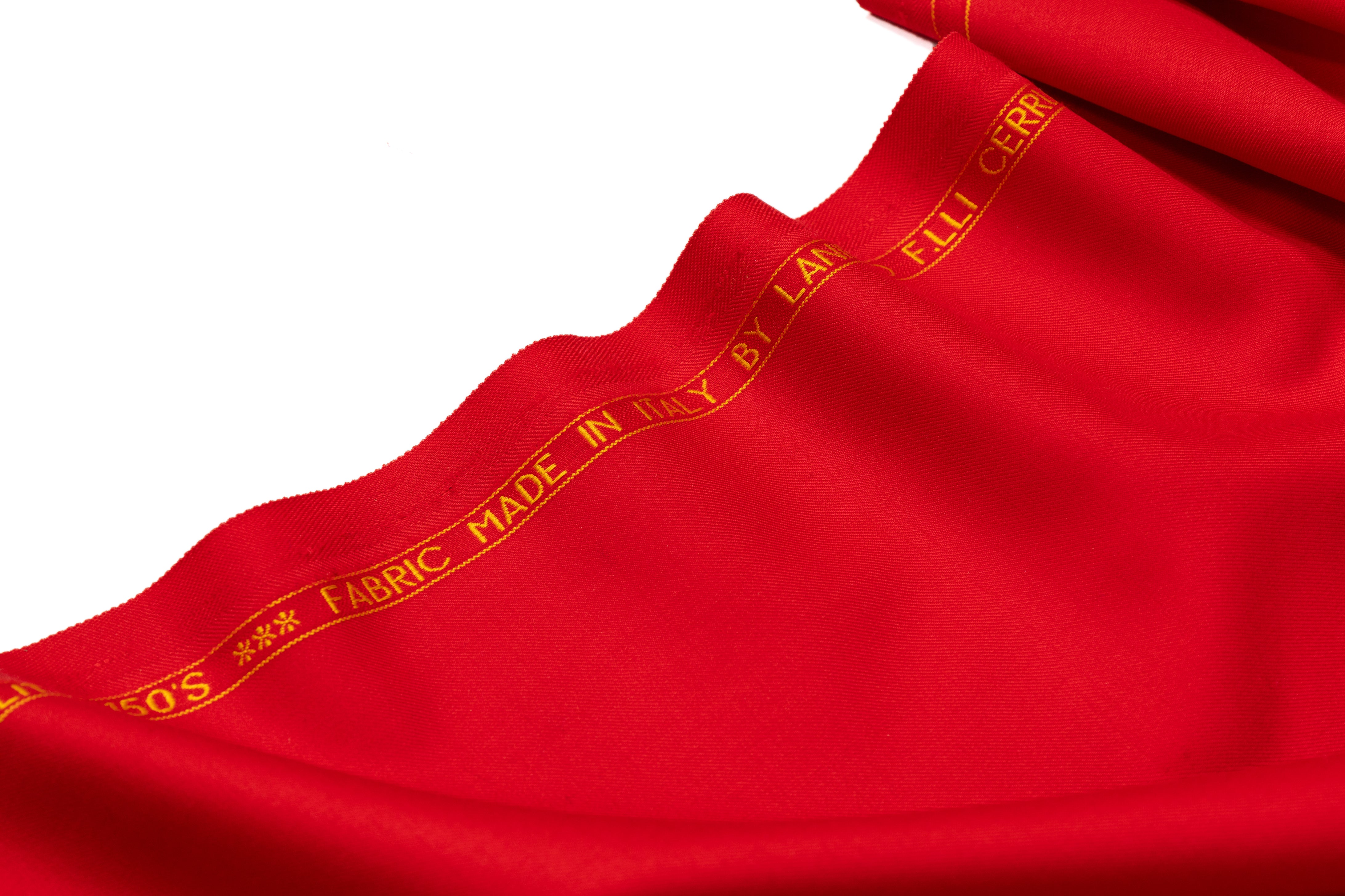 Cerruti - Super 150s Italian Wool Suiting - Red