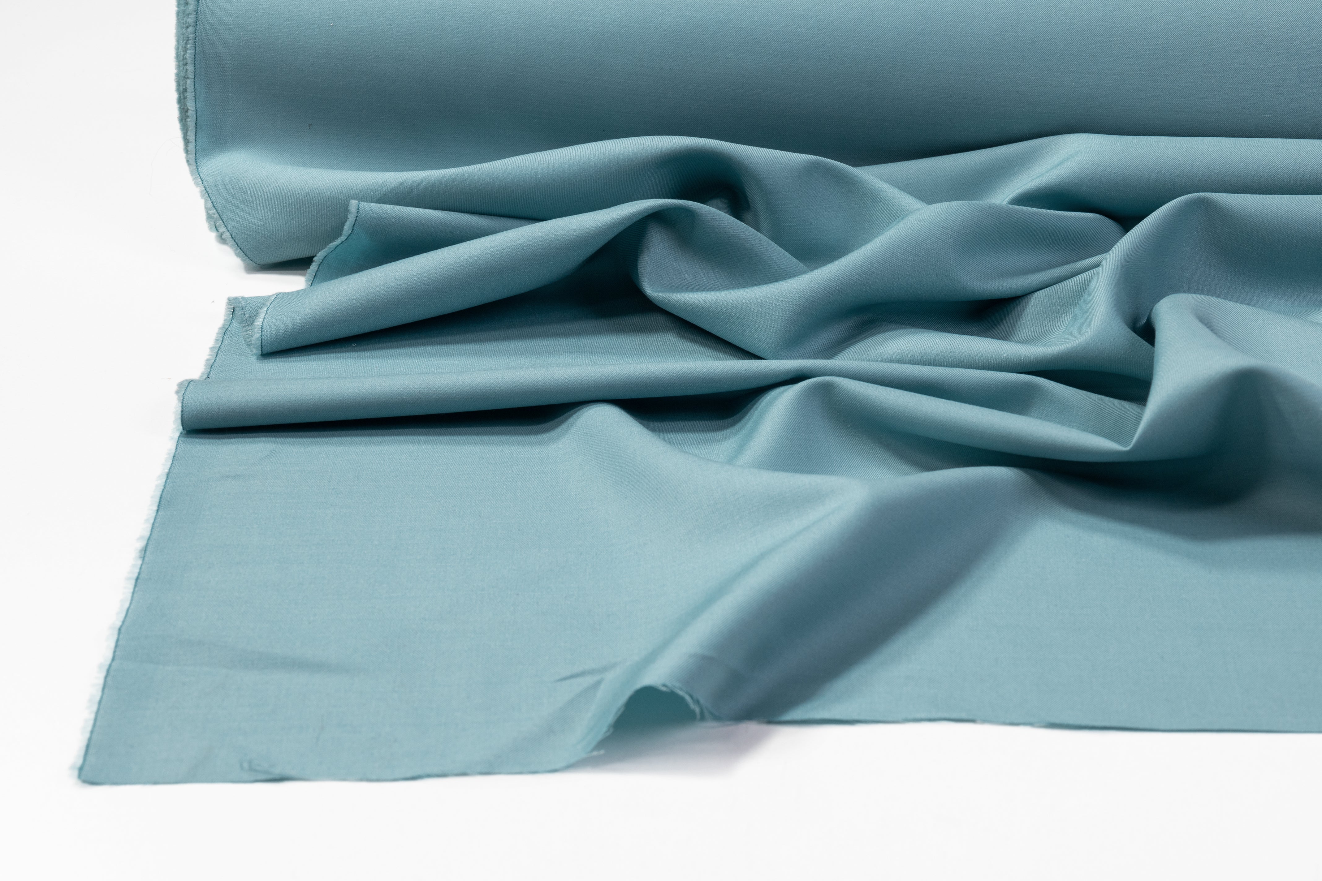 Piacenza - Italian Wool Silk Mohair Twill Suiting - Sea Mist Blue
