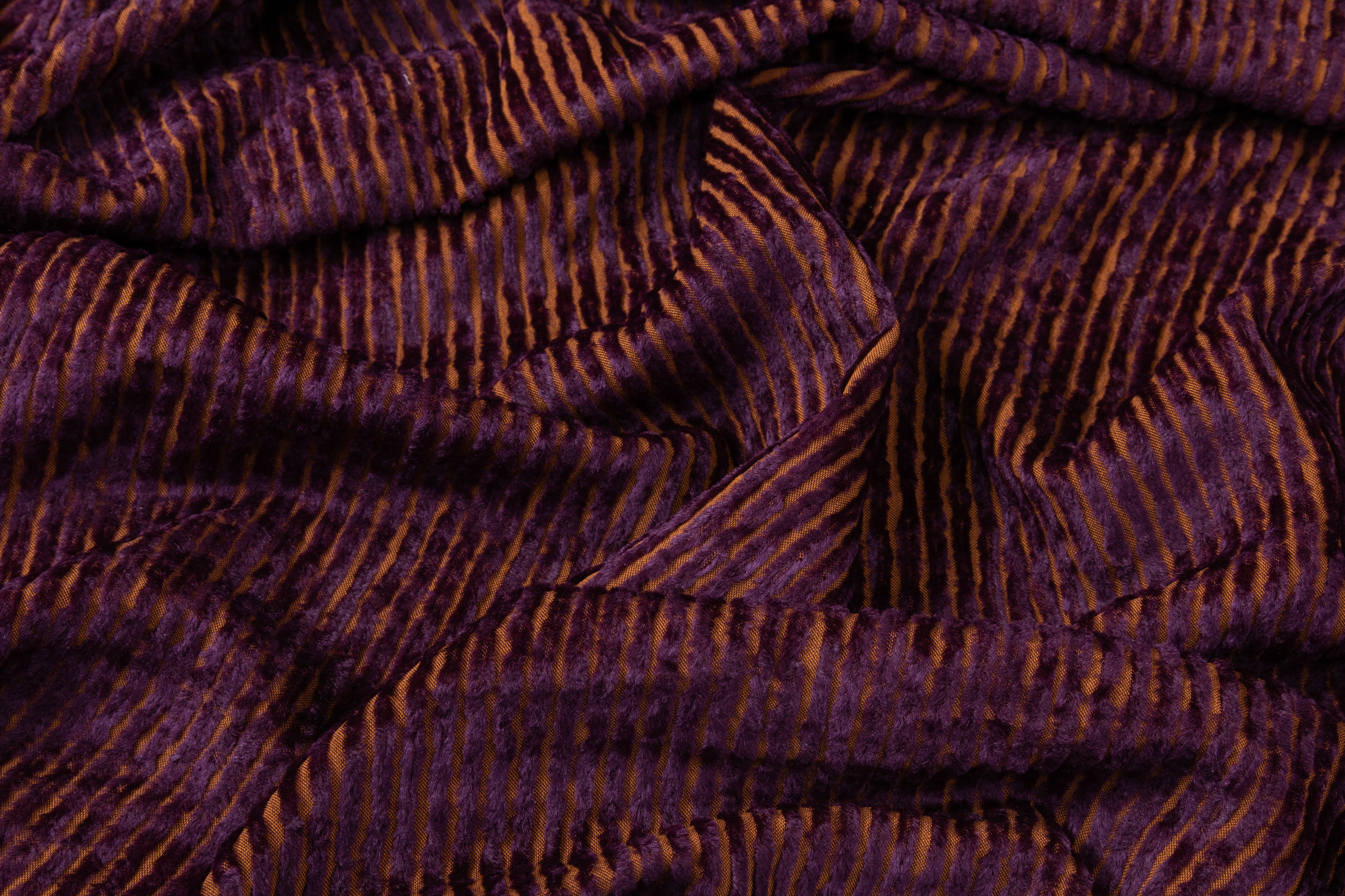 Novelty Cotton Corduroy - Purple / Brown