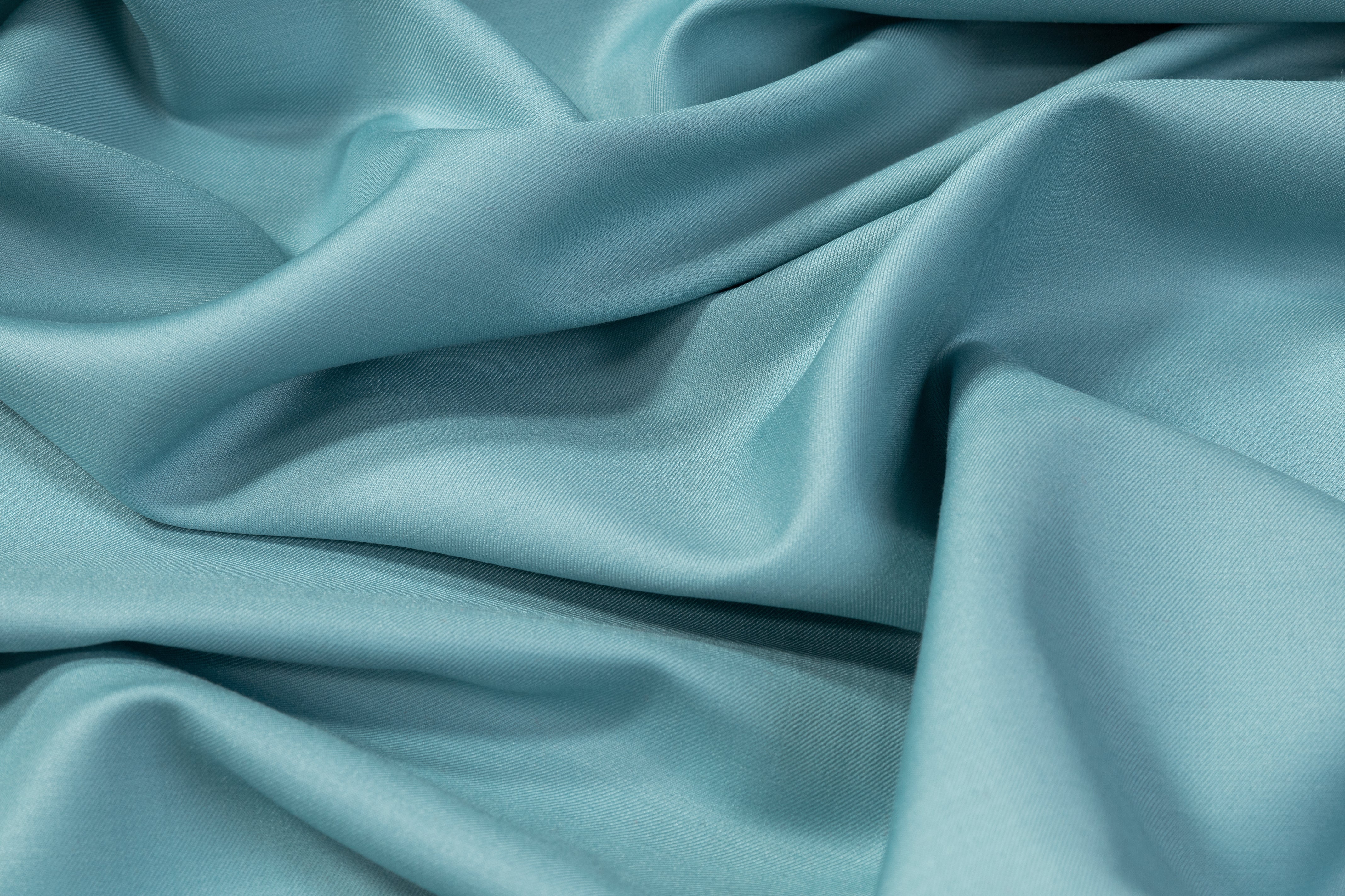 Piacenza - Italian Wool Silk Mohair Twill Suiting - Sea Mist Blue