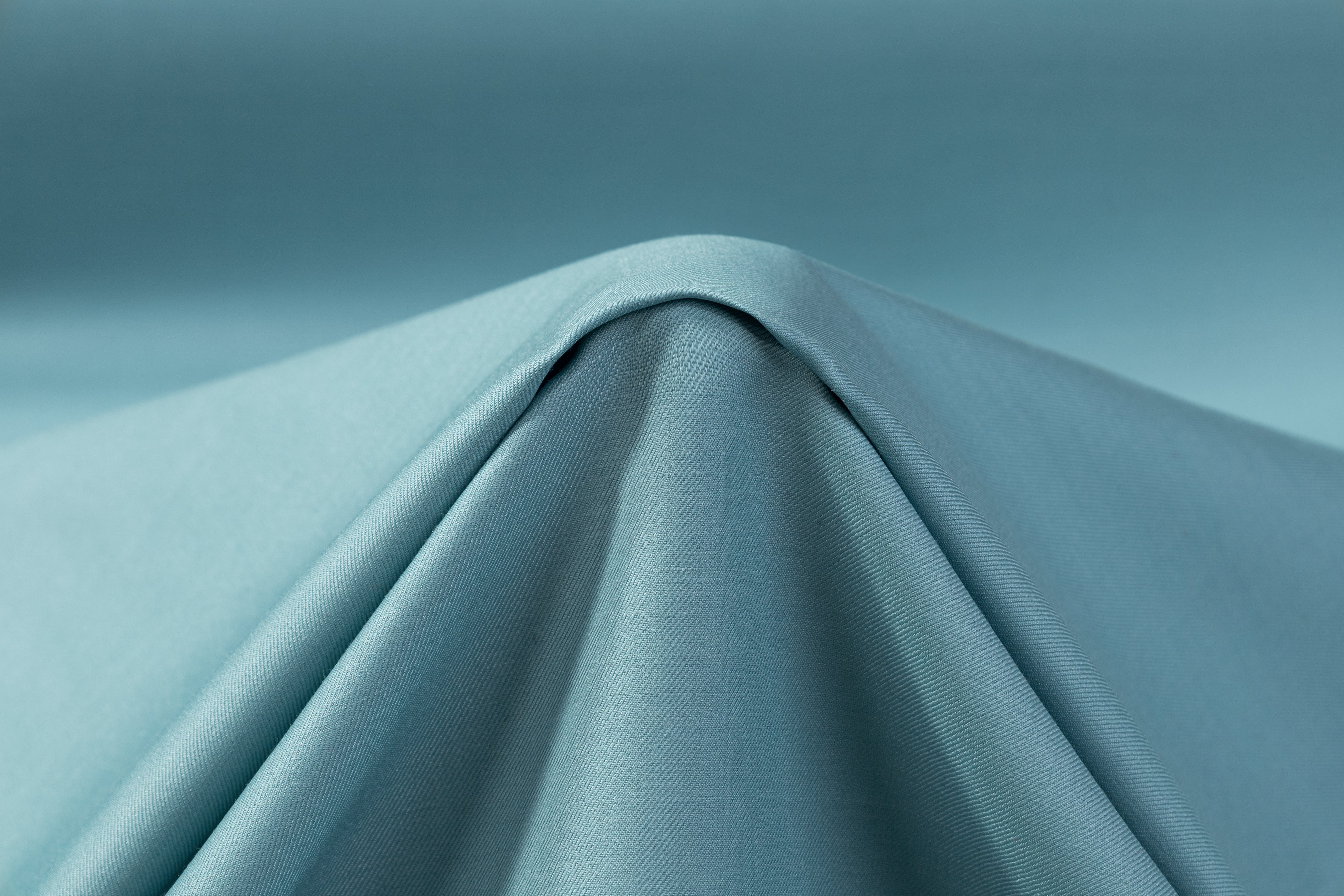 Piacenza - Italian Wool Silk Mohair Twill Suiting - Sea Mist Blue