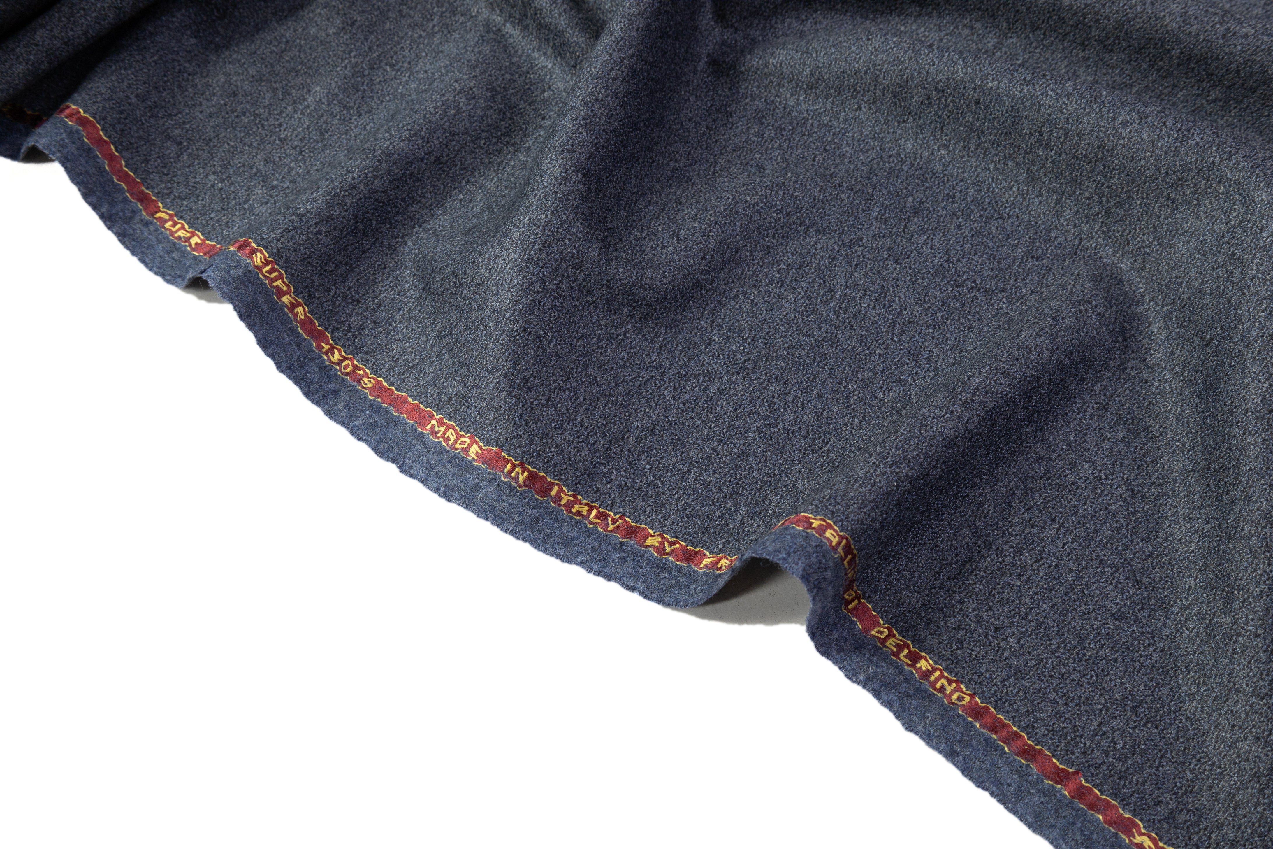 Tallia di Delfino - Super 130s Italian Wool Flannel - Slate Blue