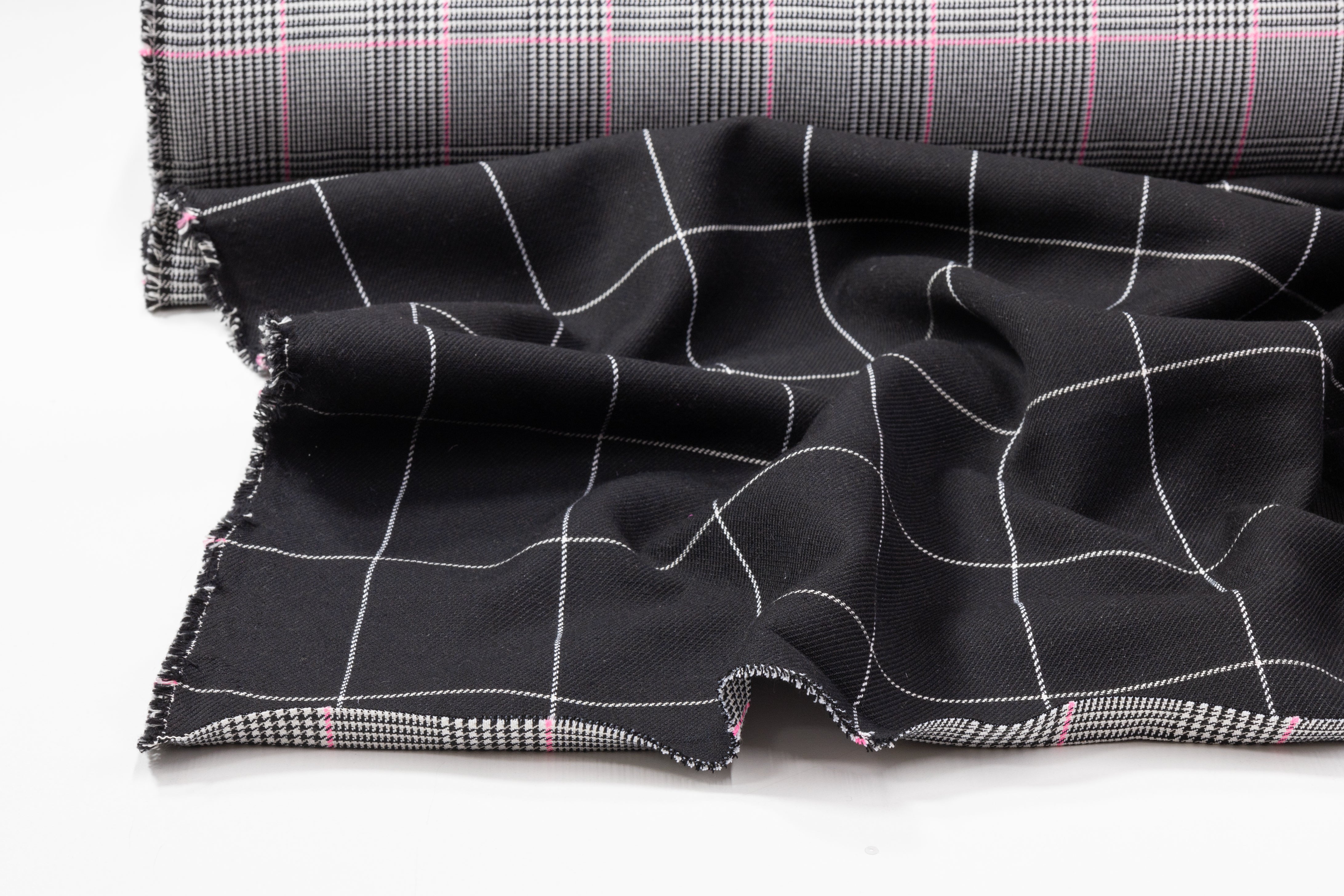 Double Faced Poly Acetate Coating - Black / White / Pink